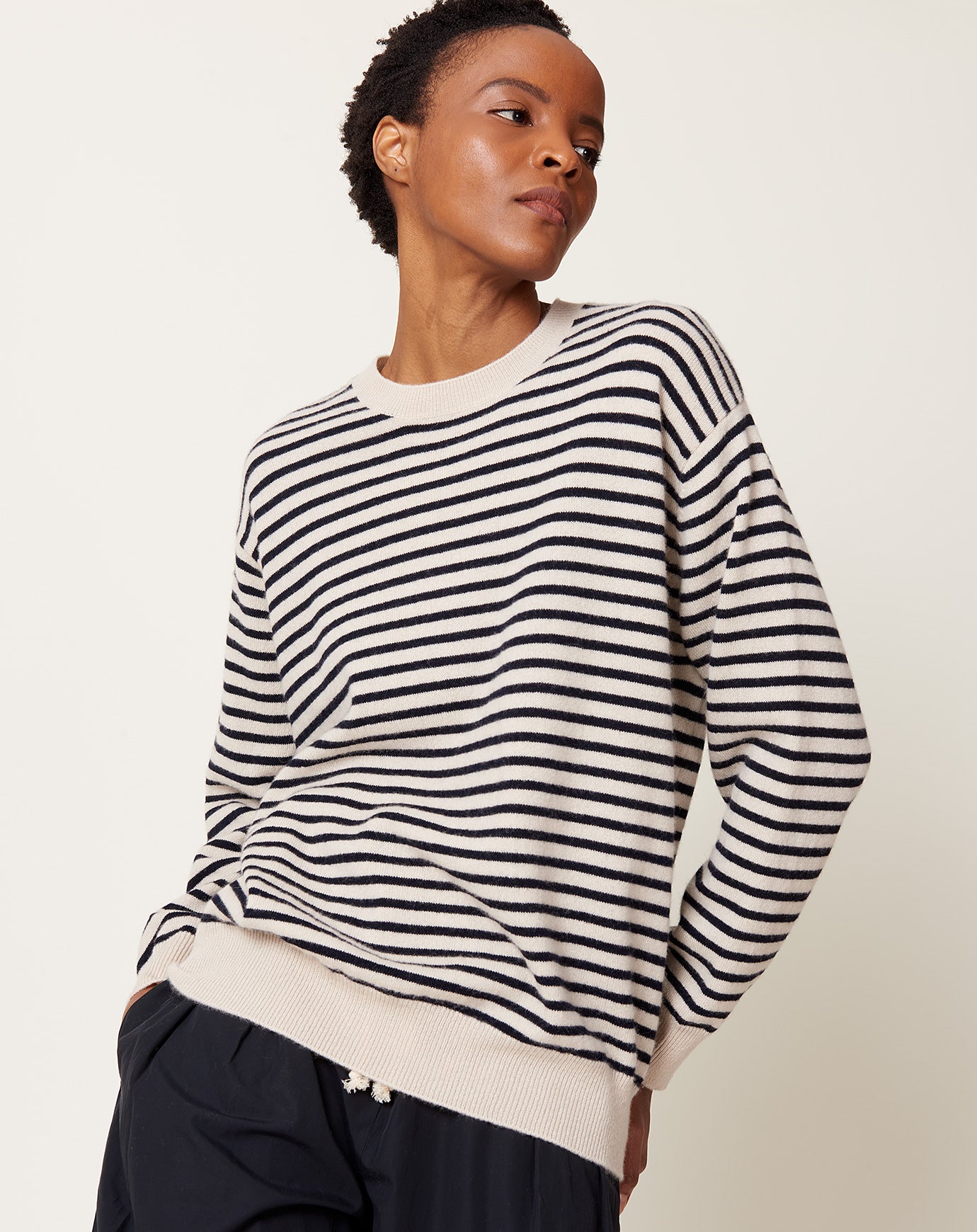 Demylee Nimue Sweater in Linen & Navy