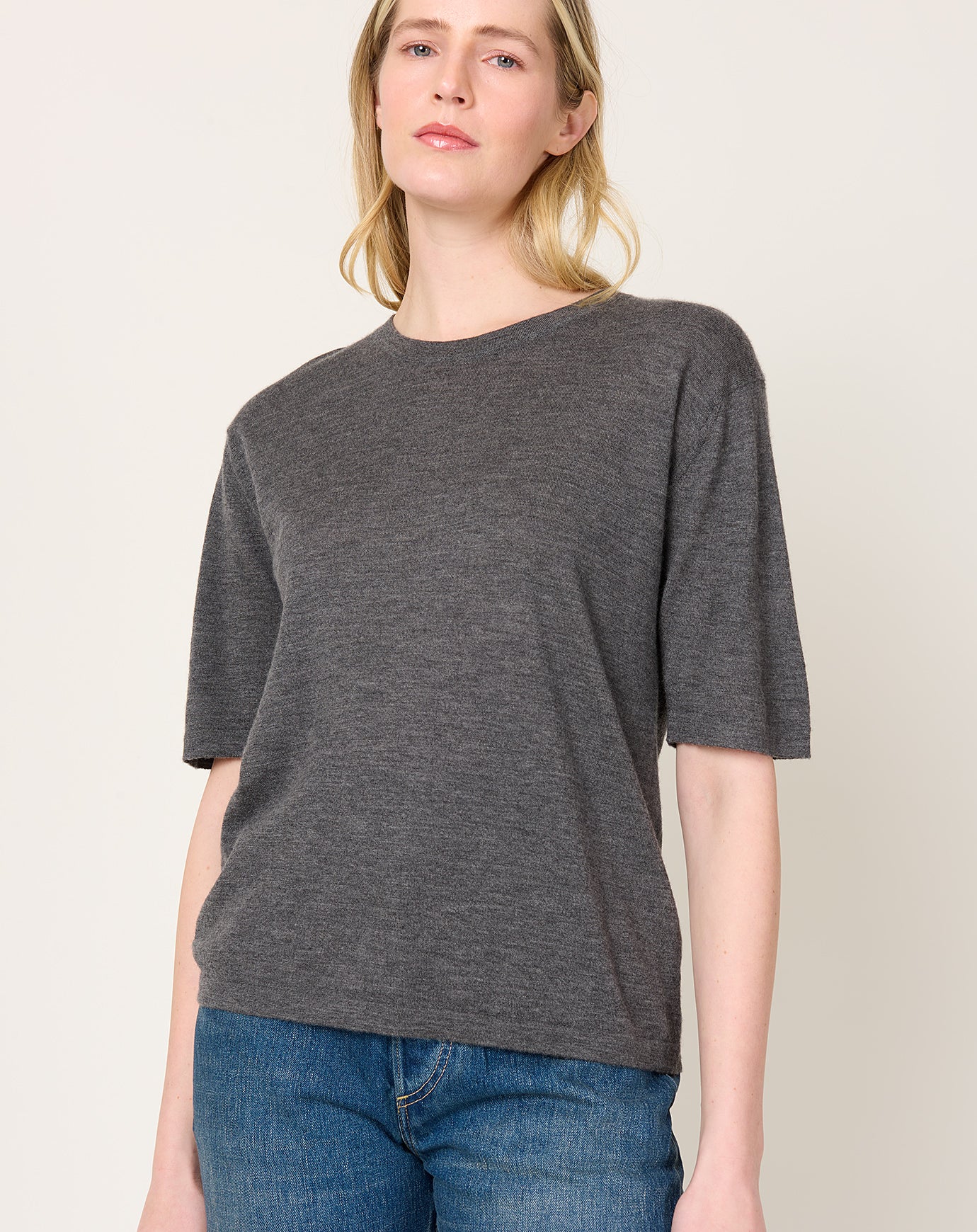 Demylee Remy Top in Charcoal Heather