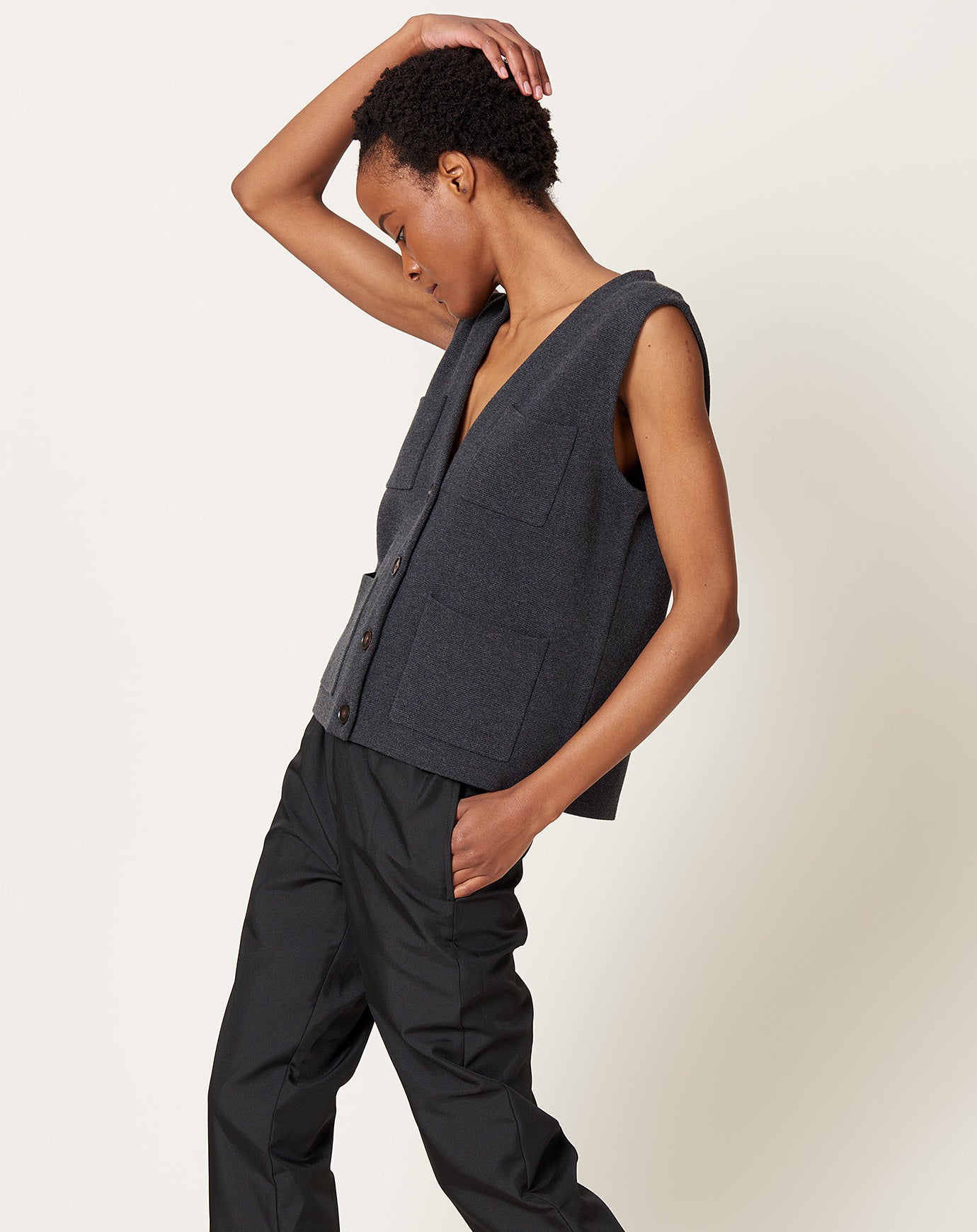 Demylee Revy Vest in Charcoal