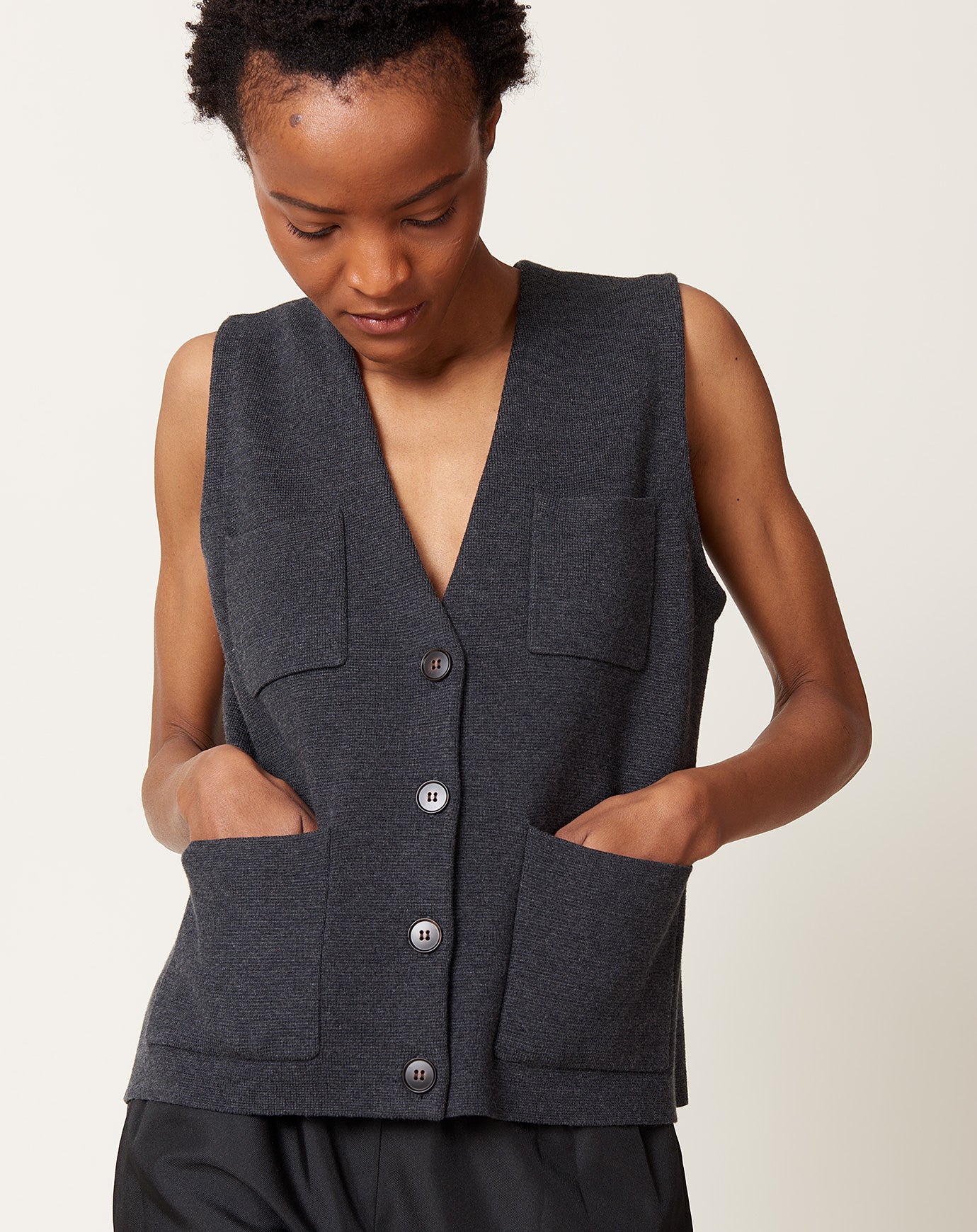 Demylee Revy Vest in Charcoal