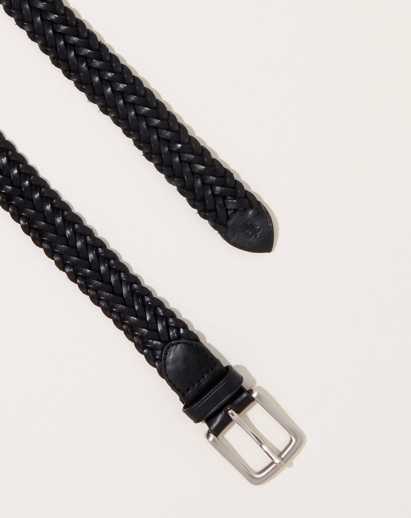 Dragon Diffusion Braided Leather Belt in Black