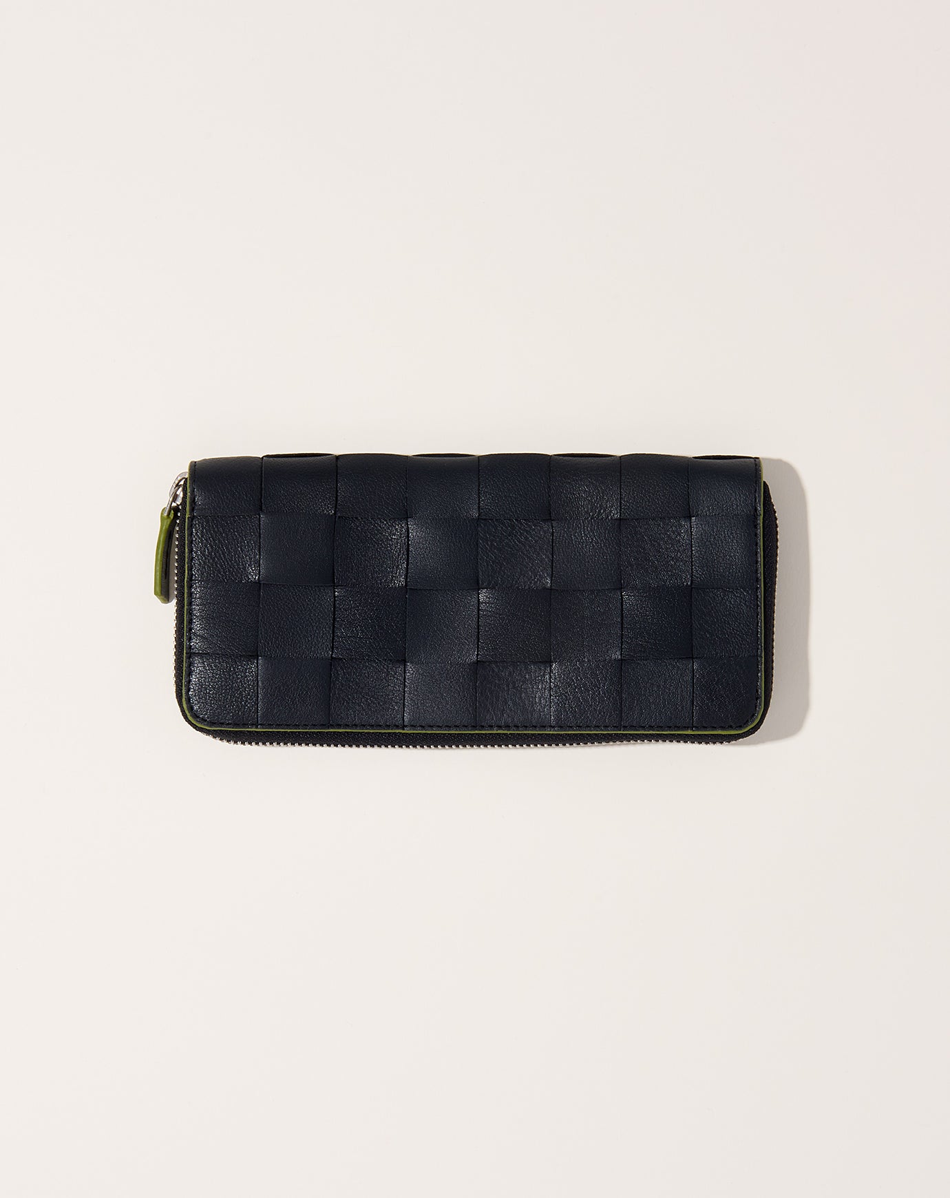 Dragon Diffusion Check Zip Around Wallet in Black