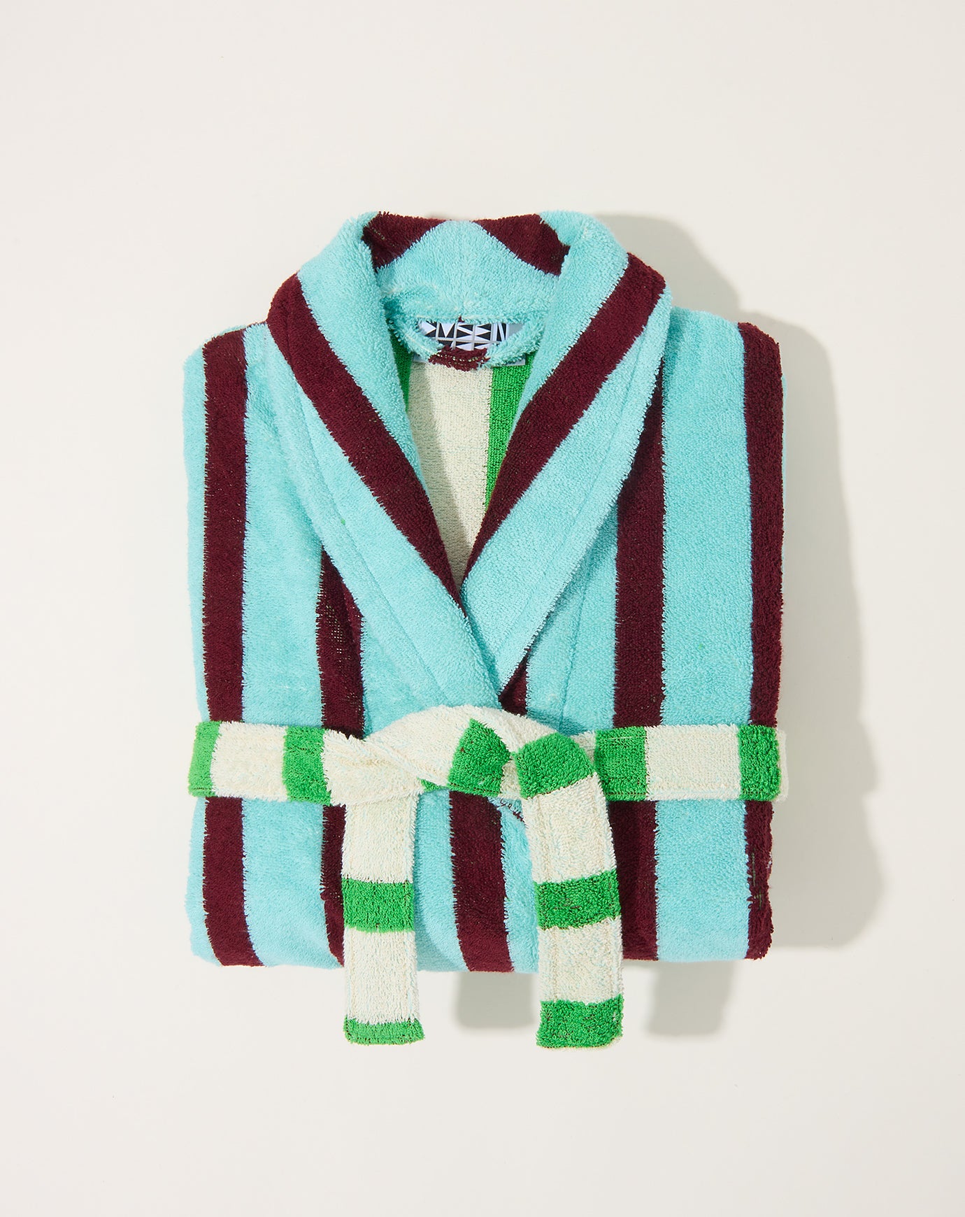 Dusen Dusen Bathrobe in Willow Stripe