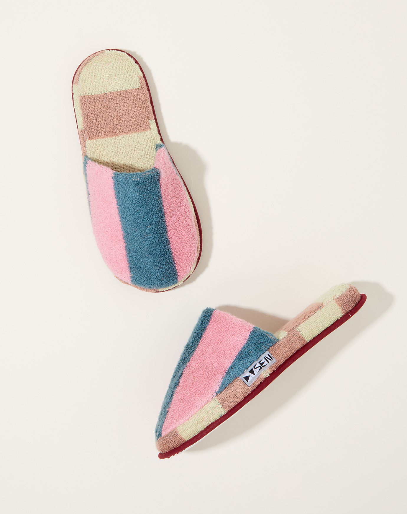 Dusen Dusen Terry Slippers in Martine Stripe