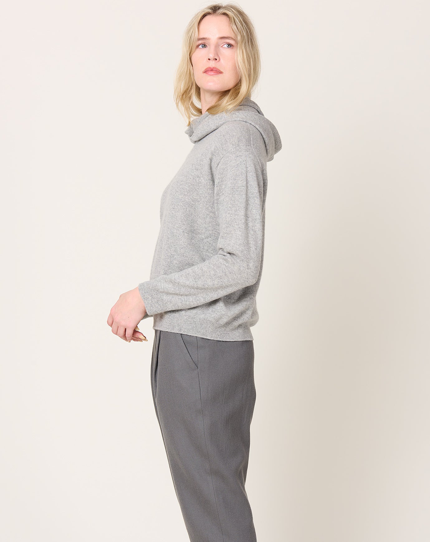 evam eva Cashmere Parka in Grey
