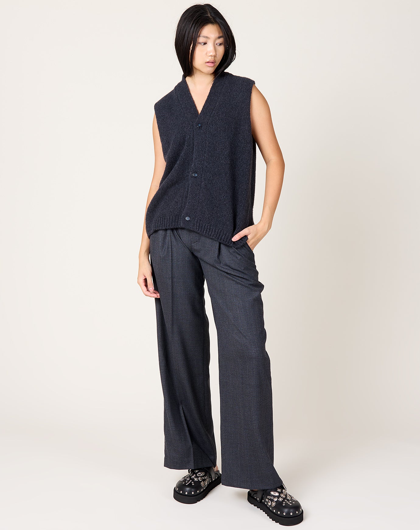 evam eva Cashmere Vest in North Sea