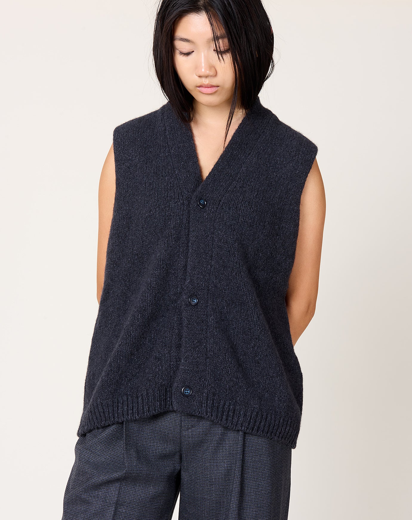 evam eva Cashmere Vest in North Sea