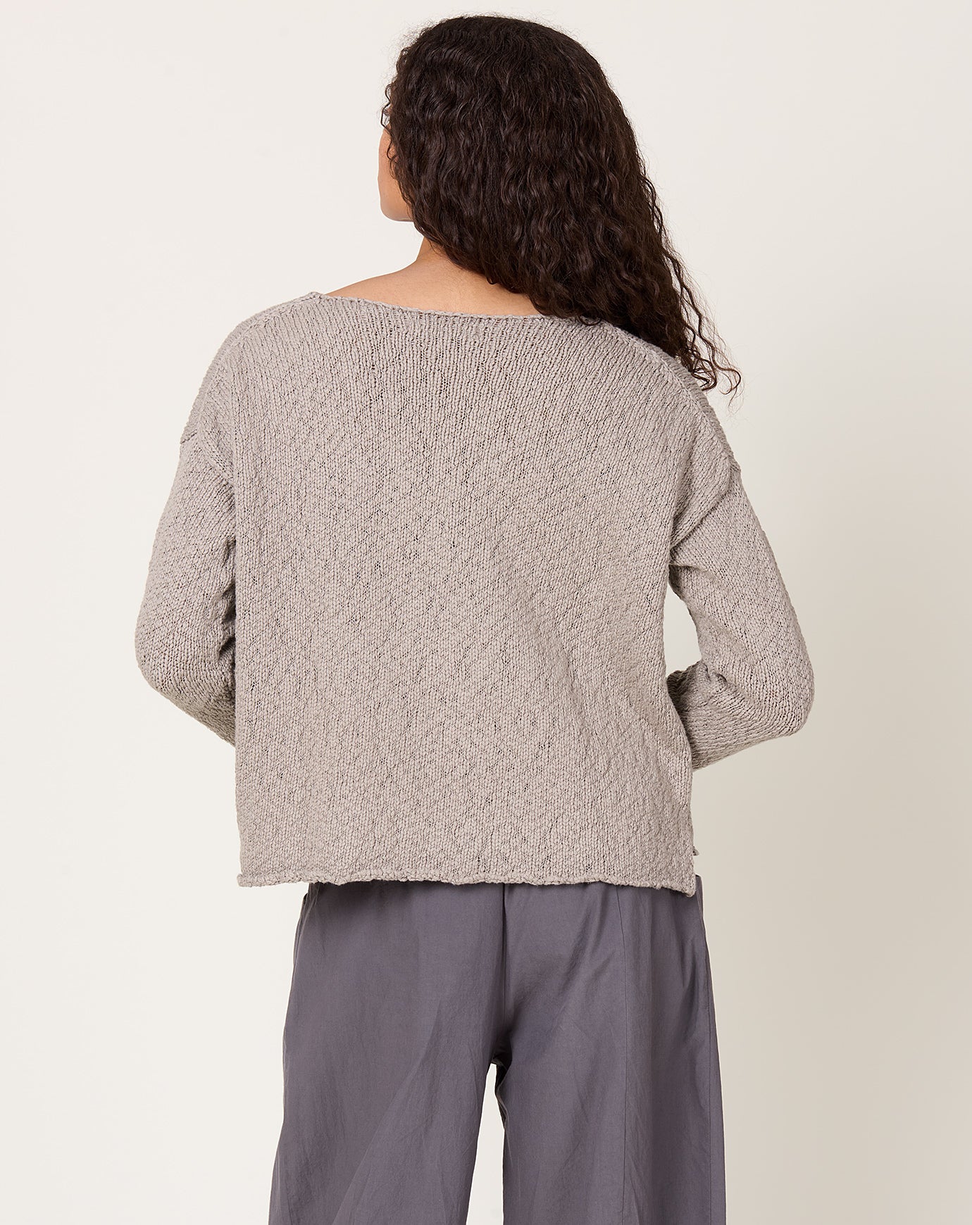 evam eva Cotton Slub Pullover in Grege