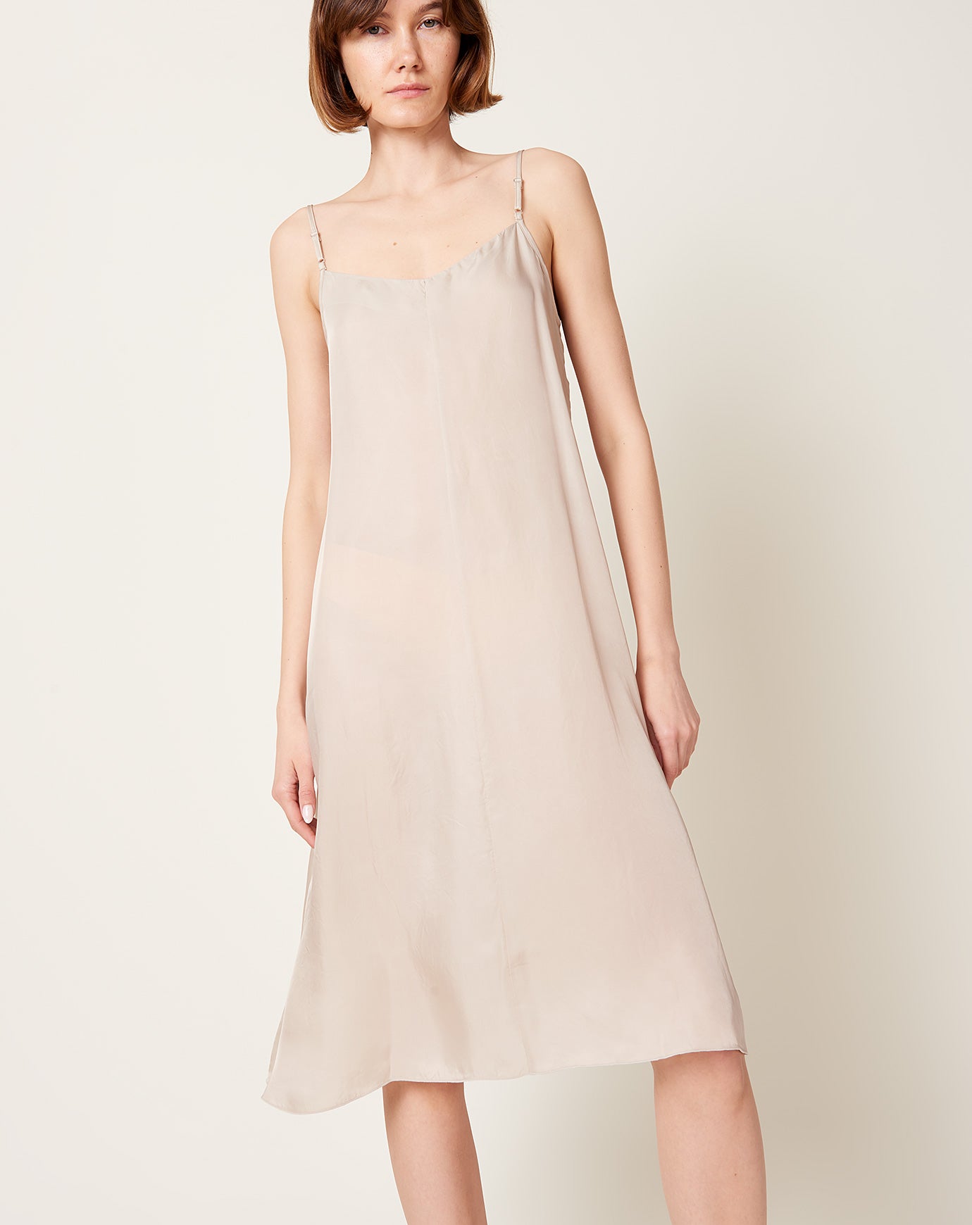 evam eva Inner Camisole Dress in Beige