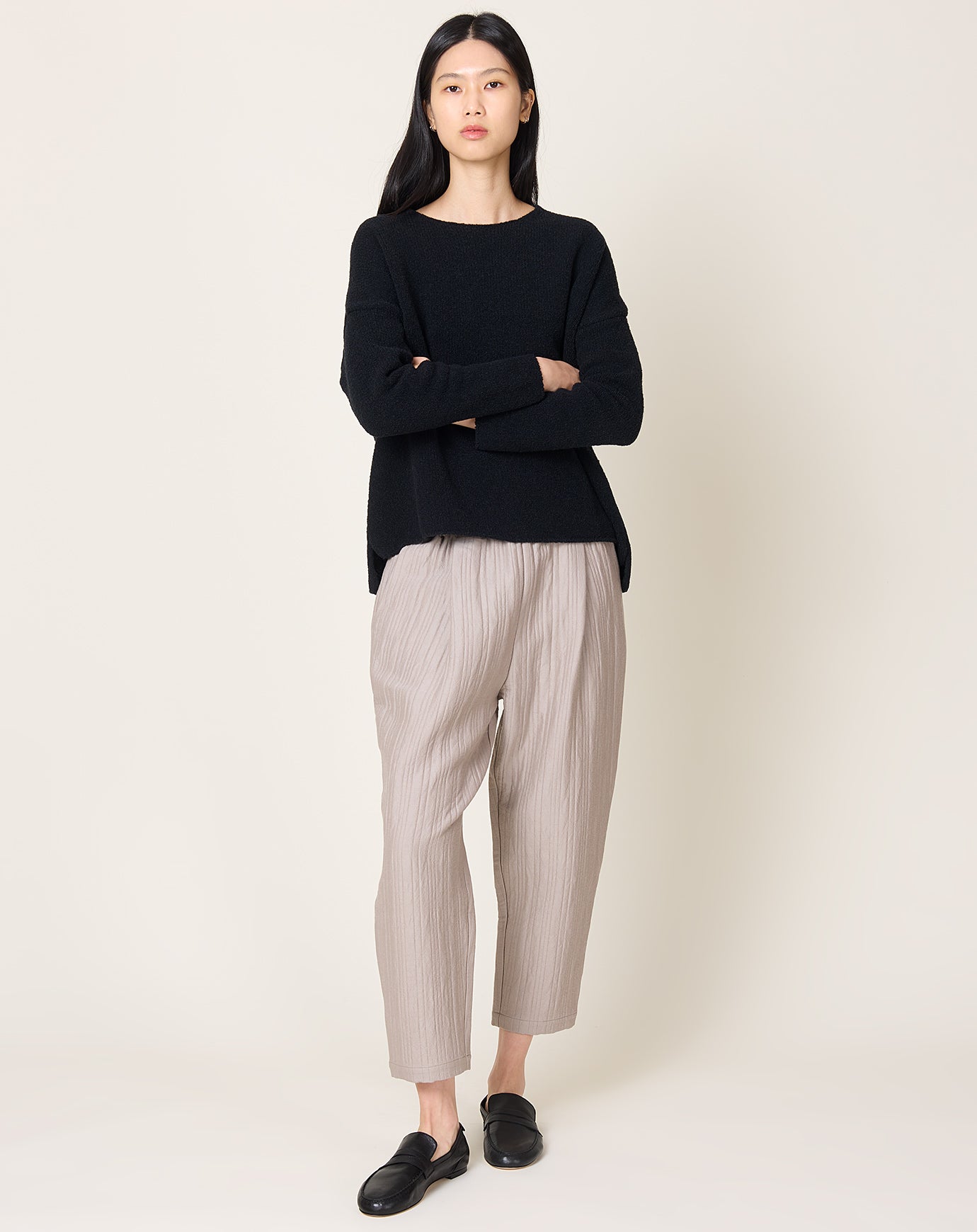 evam eva Renew Wool Pullover in Charcoal