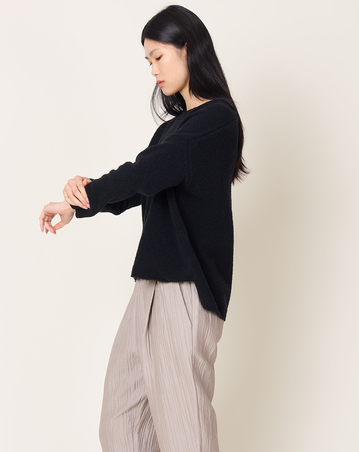 evam eva Renew Wool Pullover in Charcoal