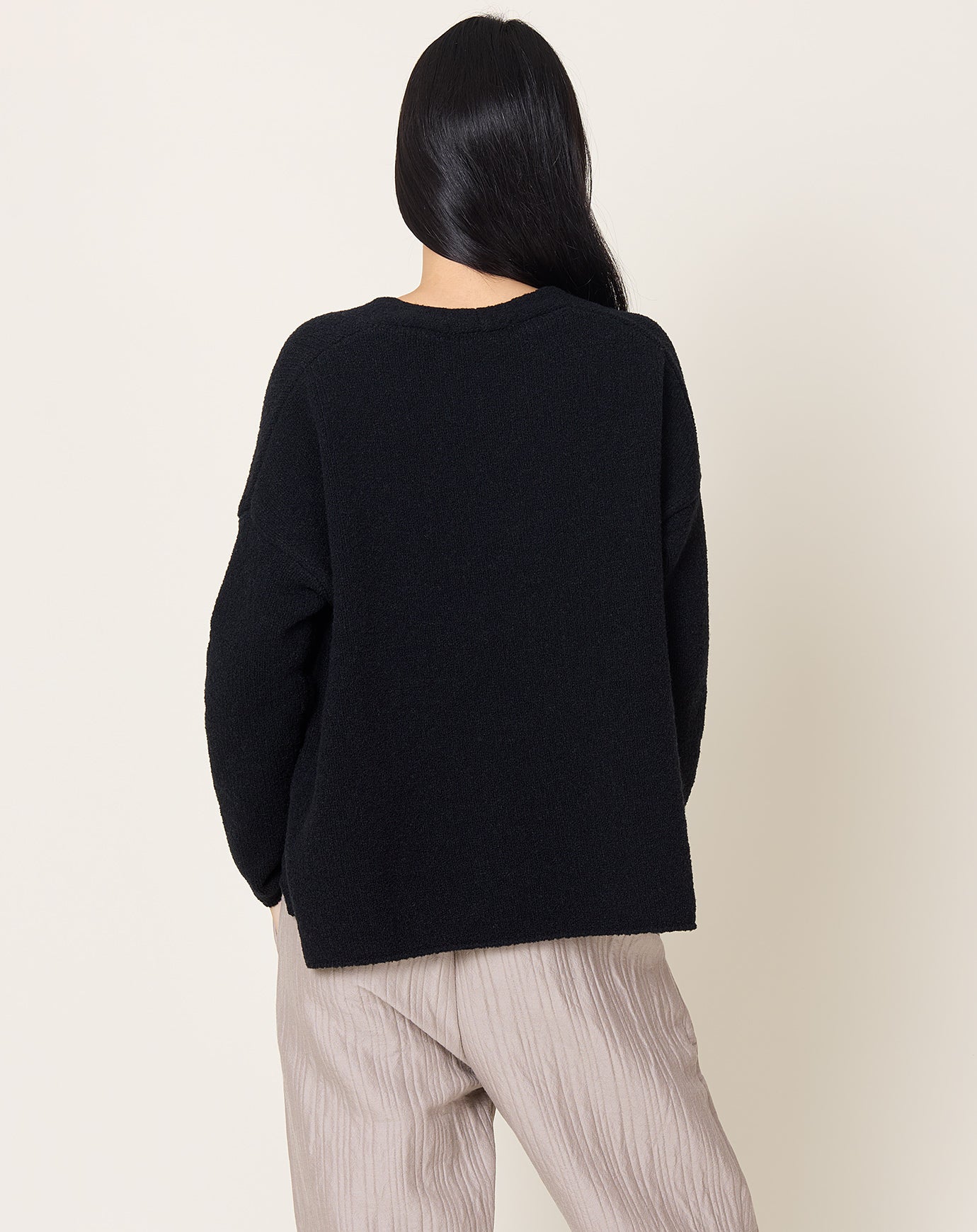 evam eva Renew Wool Pullover in Charcoal