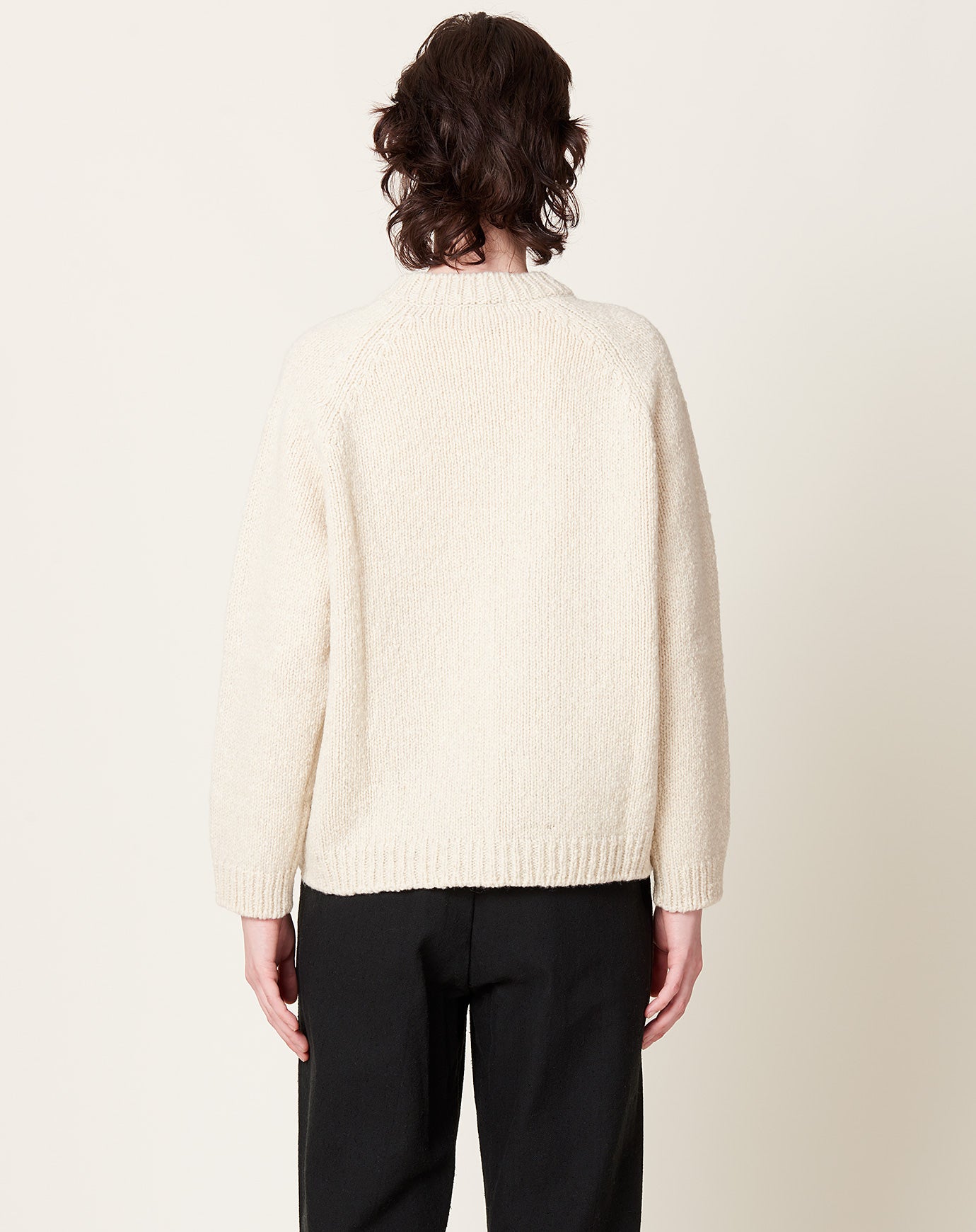 evam eva Renew-Wool Pullover in Ecru