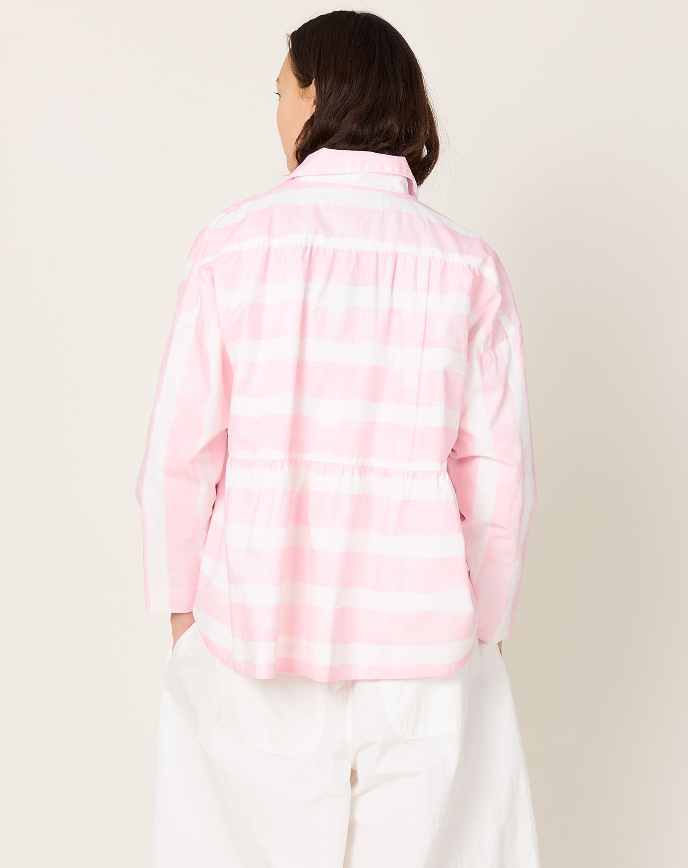 Fabiana Pigna Juana Jacket in Brushstroke Rose Stripe