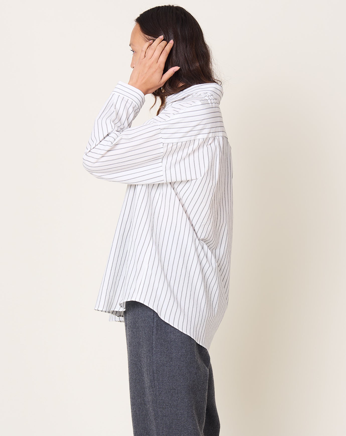 Fabiana Pigna Segun Blouse in Black & White Pinstripe