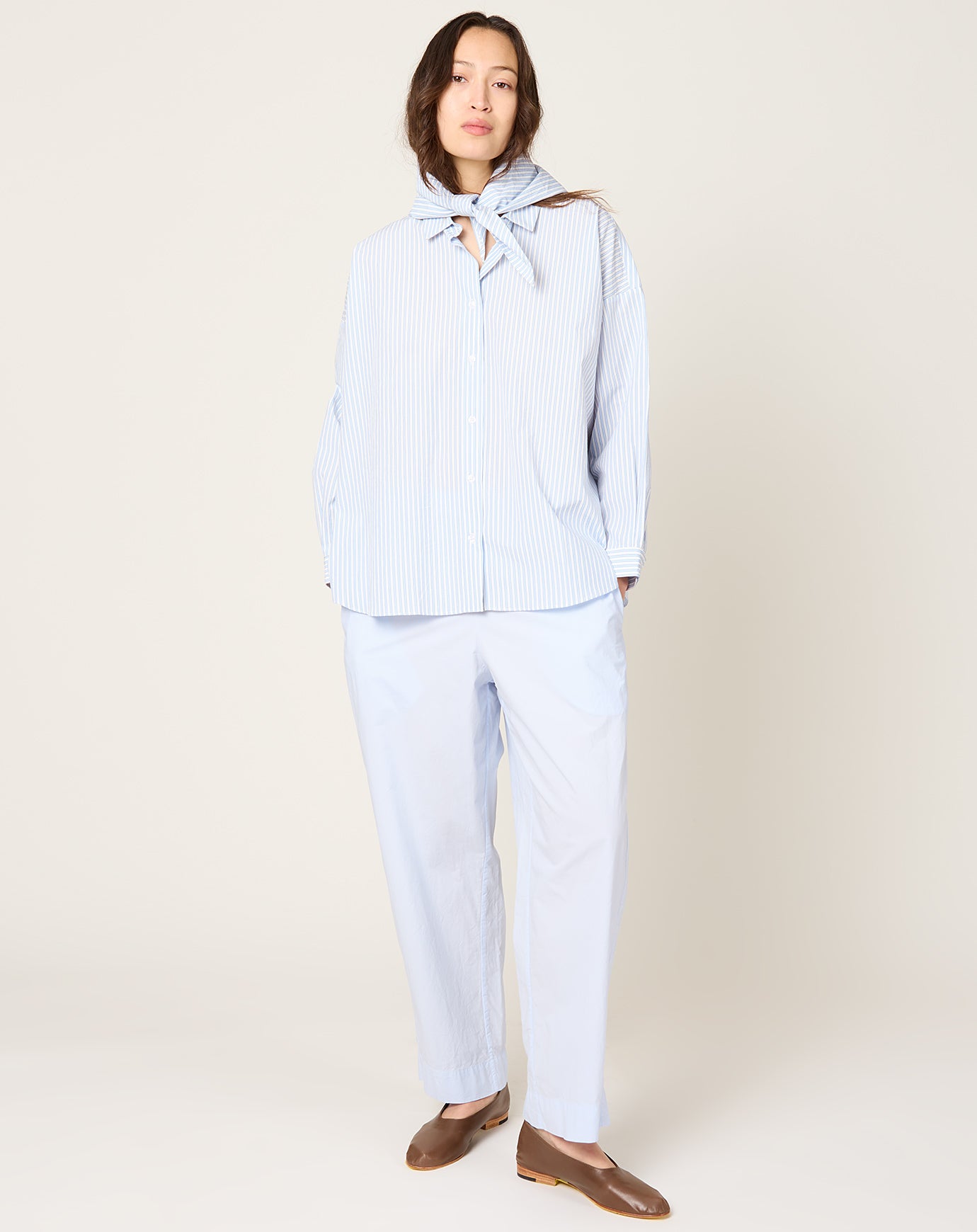 Fabiana Pigna Suma Blouse in Blue Stripe