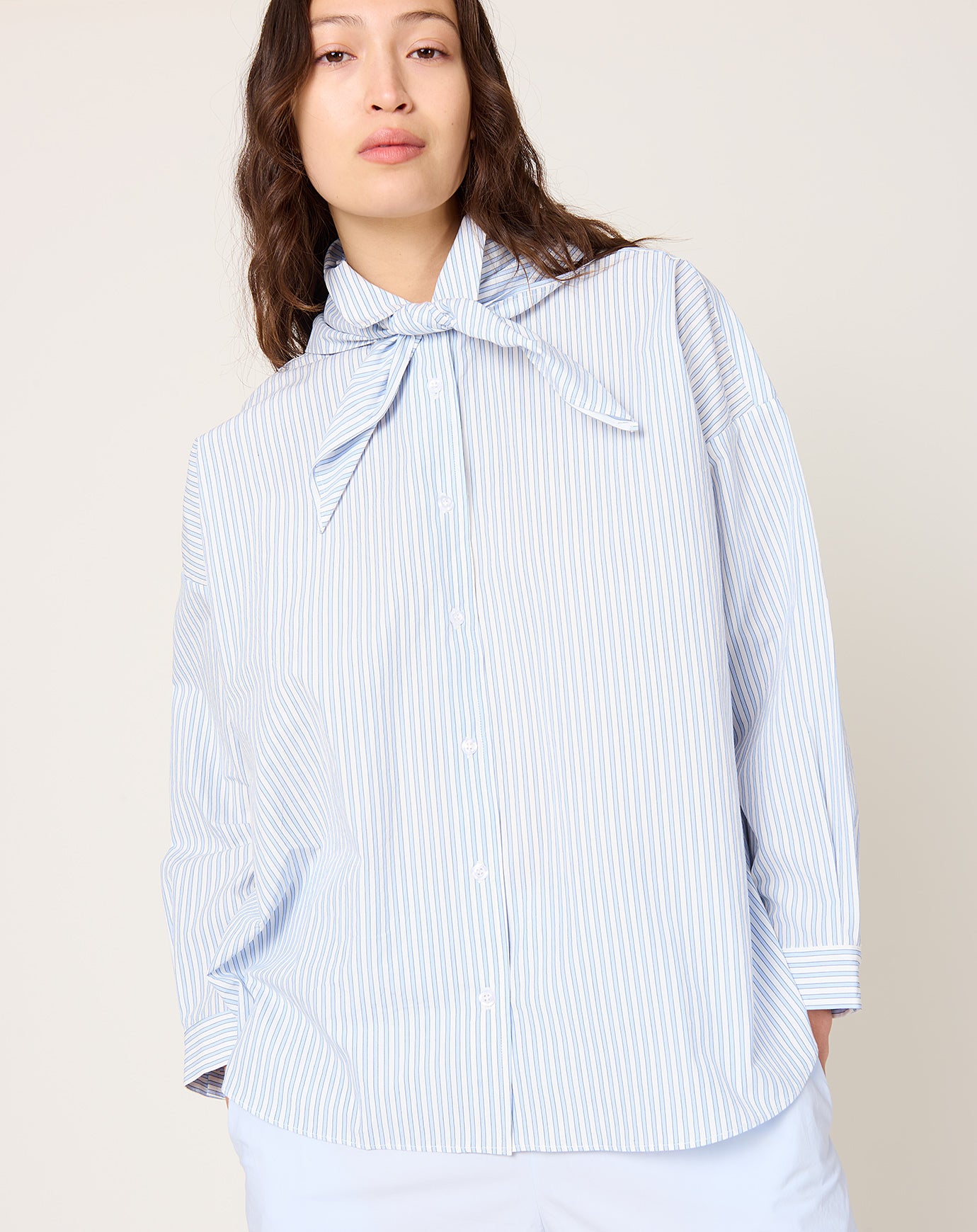 Fabiana Pigna Suma Blouse in Blue Stripe