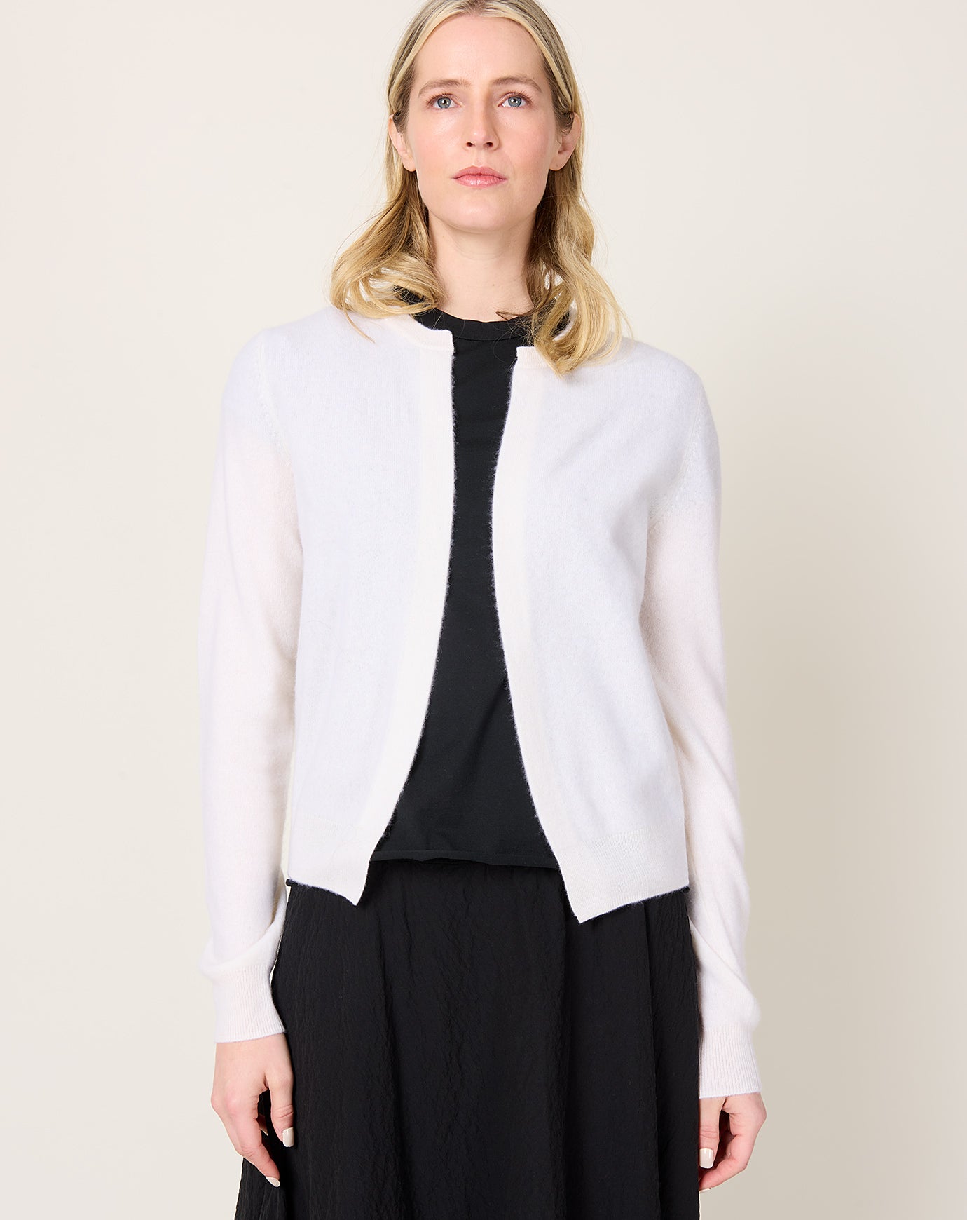 Frenckenberger Mini Cardigan in White