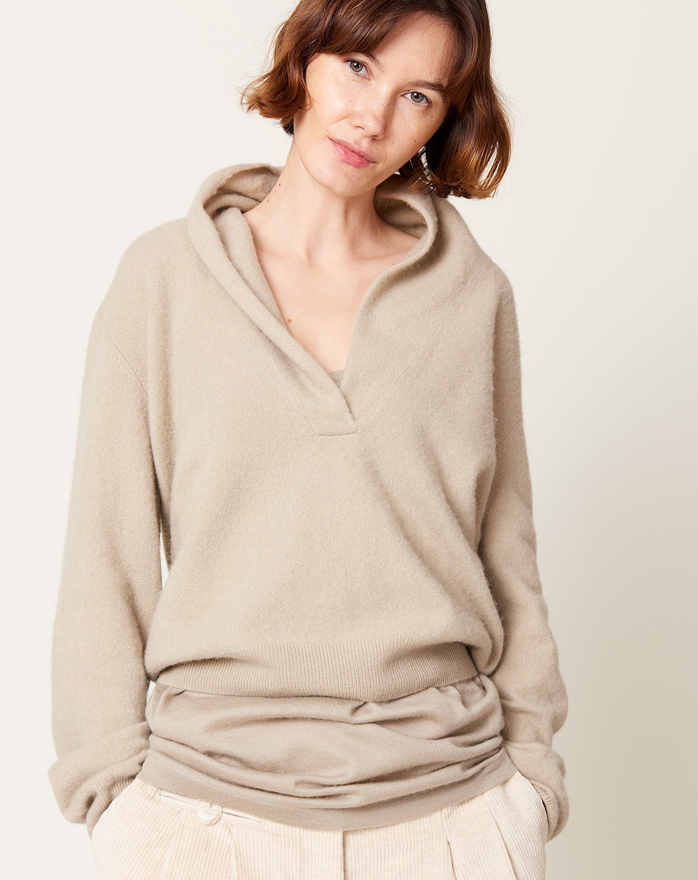 Frenckenberger Mini Hamza Sweater in Dark Chalk