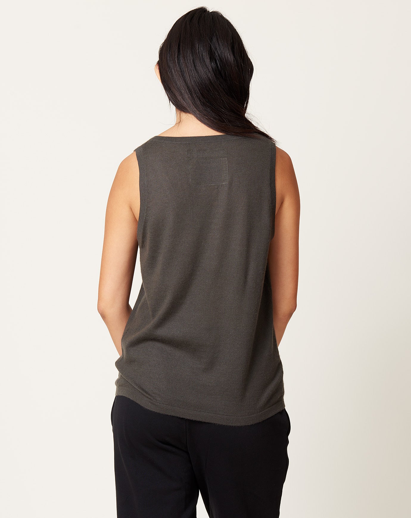 Frenckenberger Short Big Tanktop in Black Olive