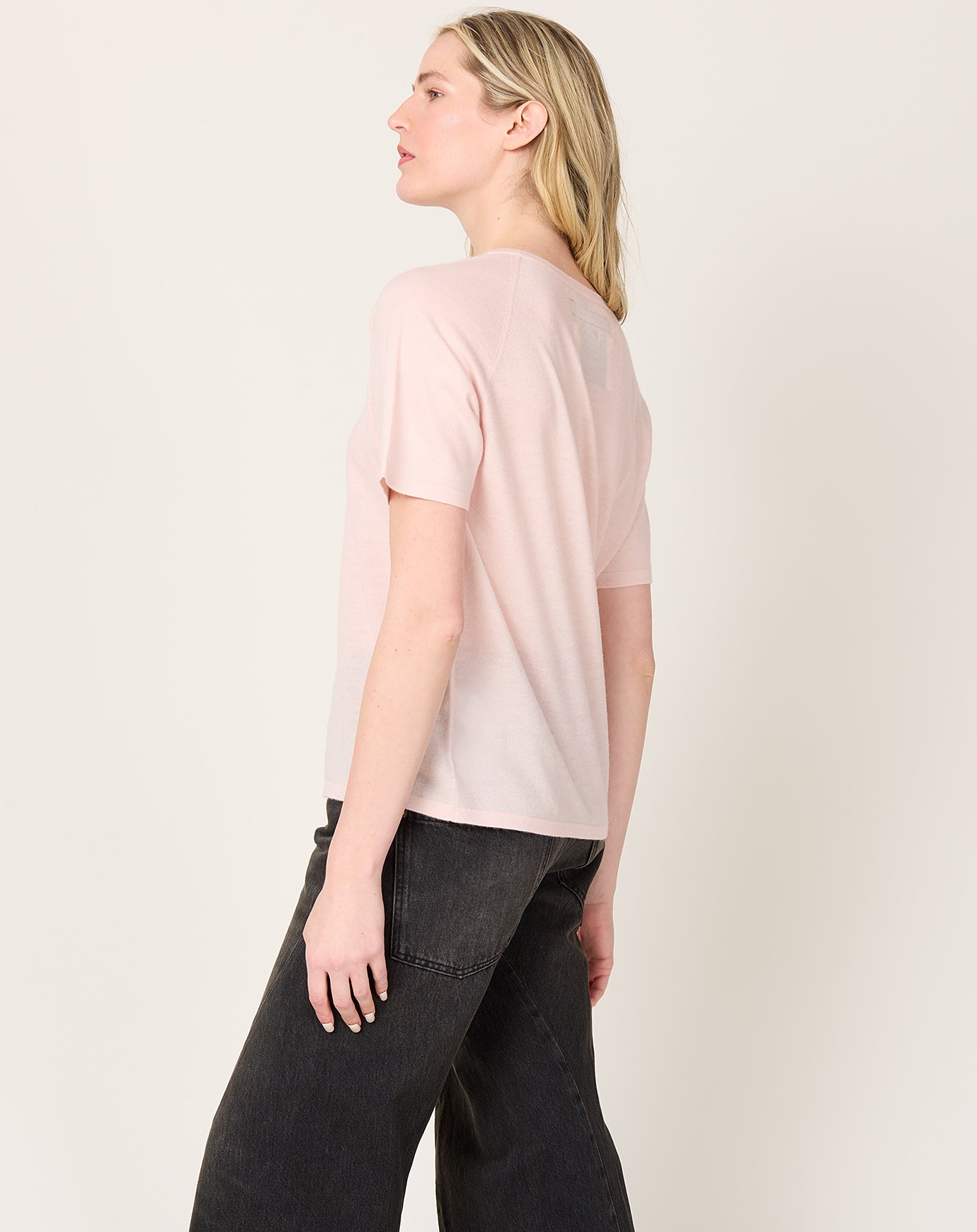 Frenckenberger Short Raglan T Shirt in Light Pink