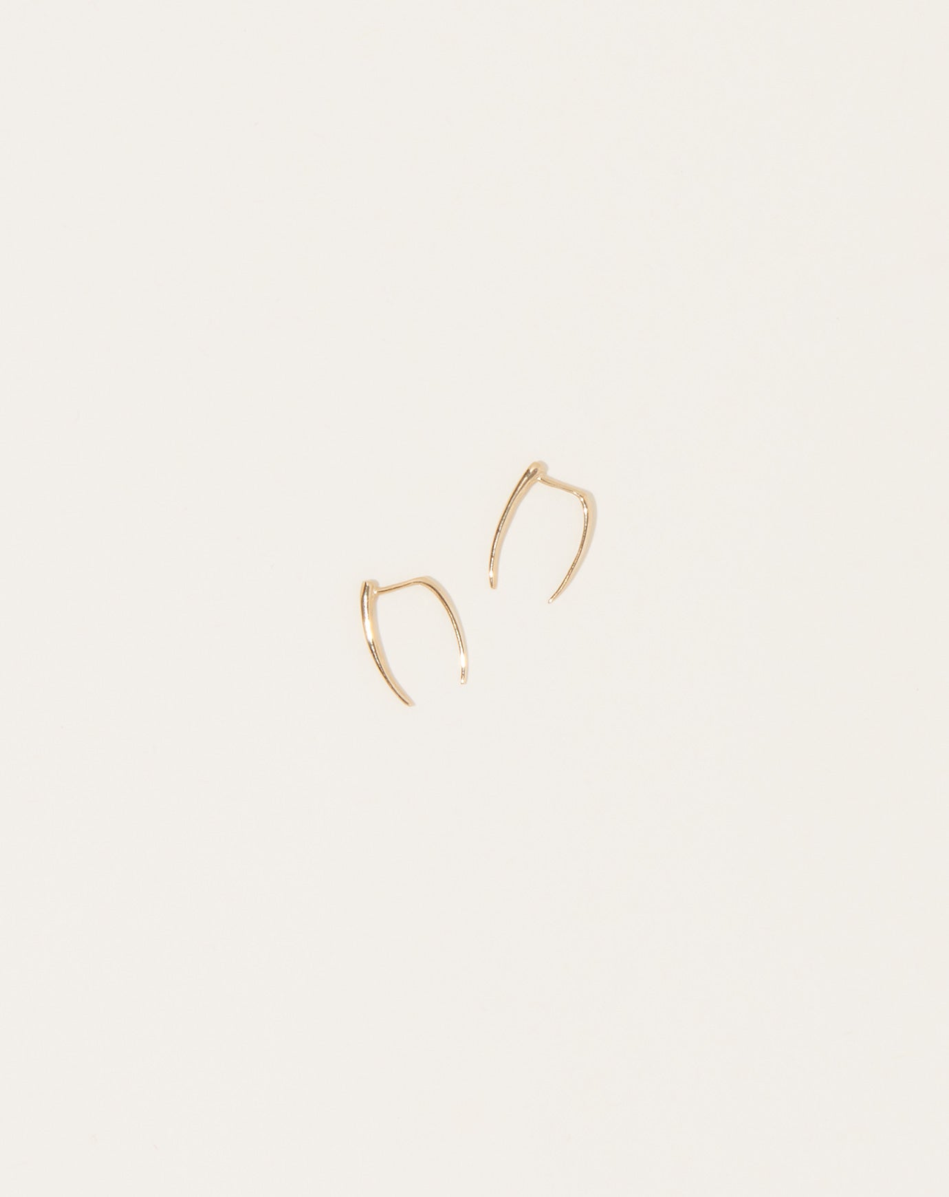 Gabriela Artigas Pair of Infinite Tusk Earrings in Yellow Gold