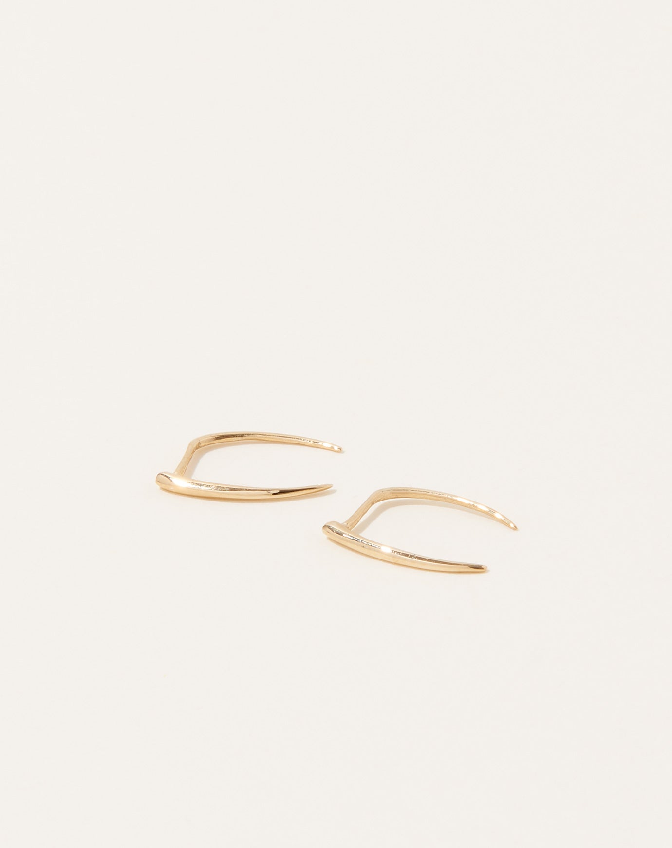 Gabriela Artigas Pair of Infinite Tusk Earrings in Yellow Gold