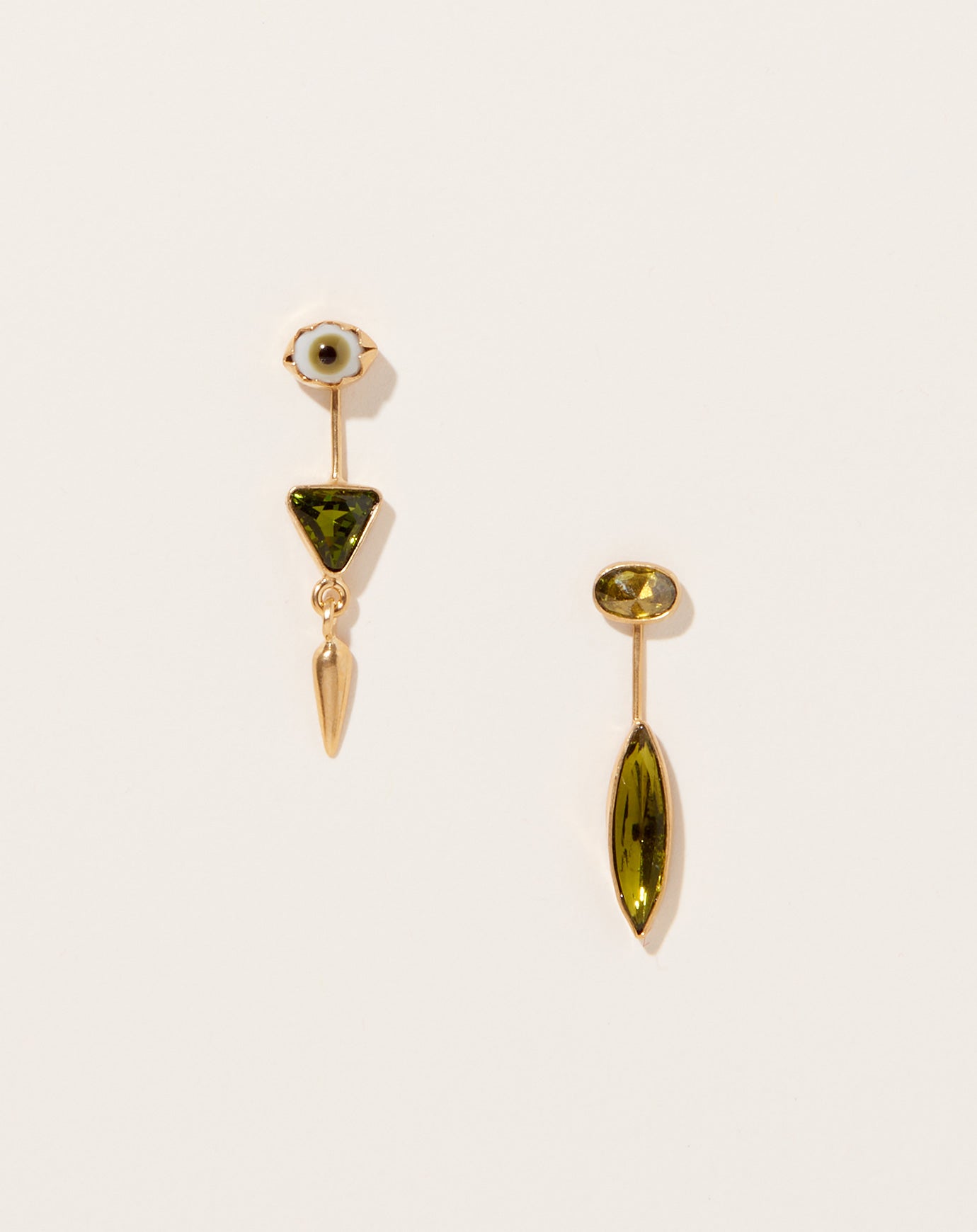 Grainne Morton Green Detachable Victorian Drop Earrings