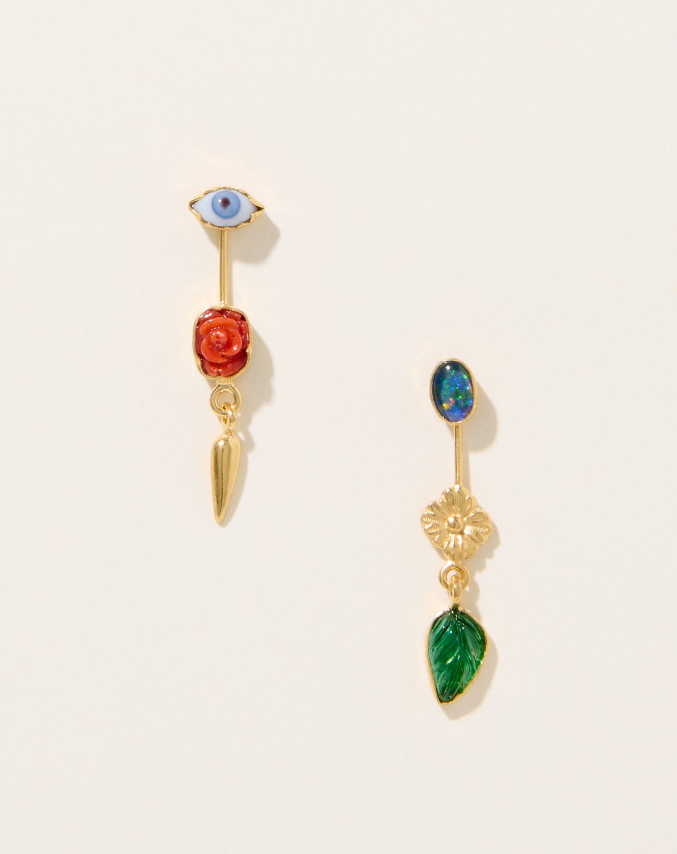 Grainne Morton Eye Double Detachable Drop Earrings