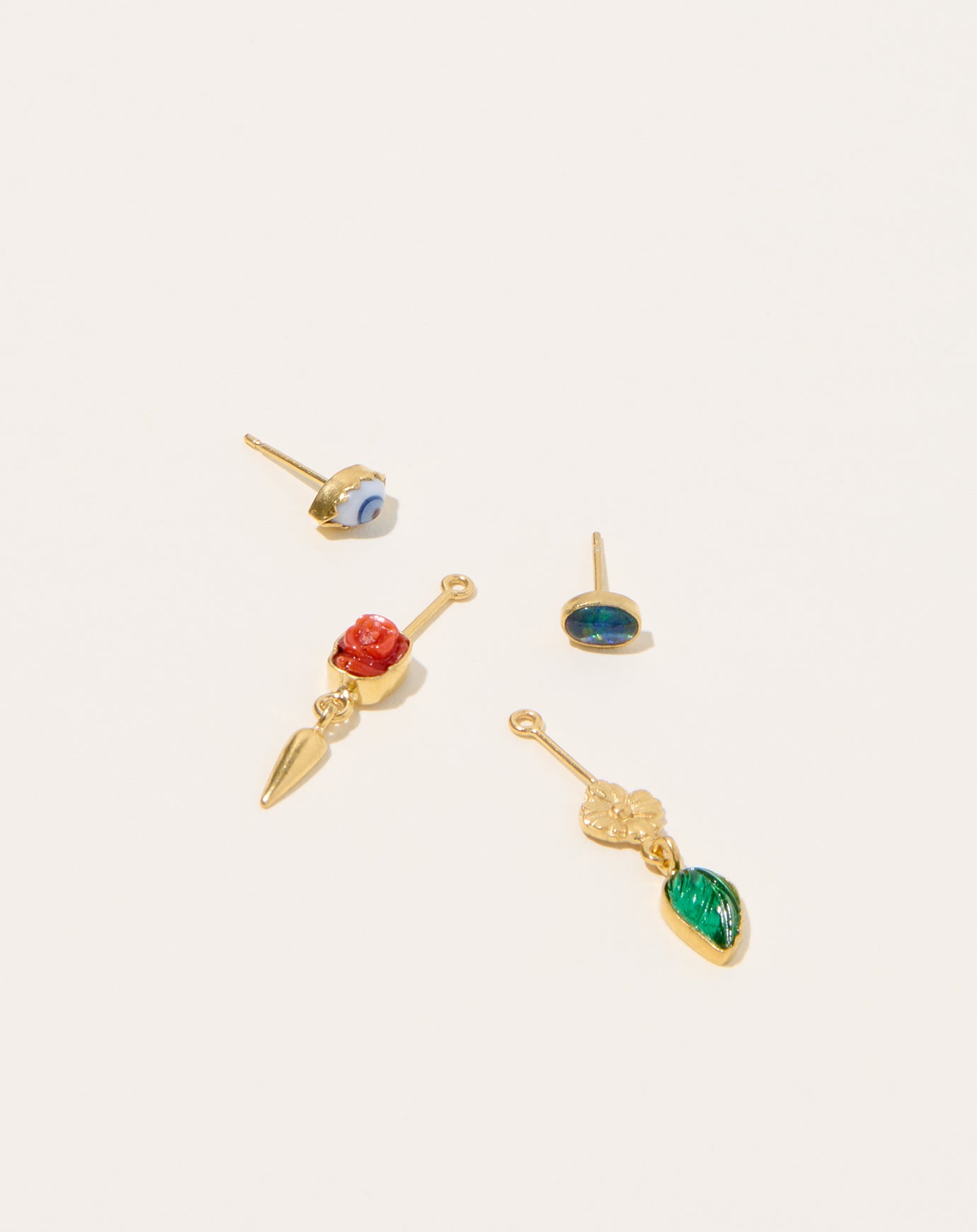 Grainne Morton Eye Double Detachable Drop Earrings