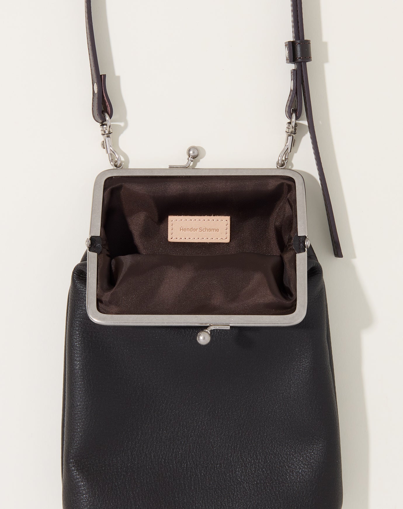 Hender Scheme Cow Snap Pochette in Chocolate