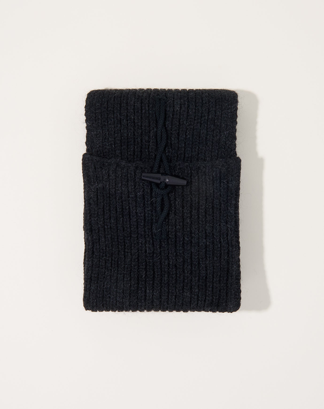 Hender Scheme Knitted Pocket Scarf in Black