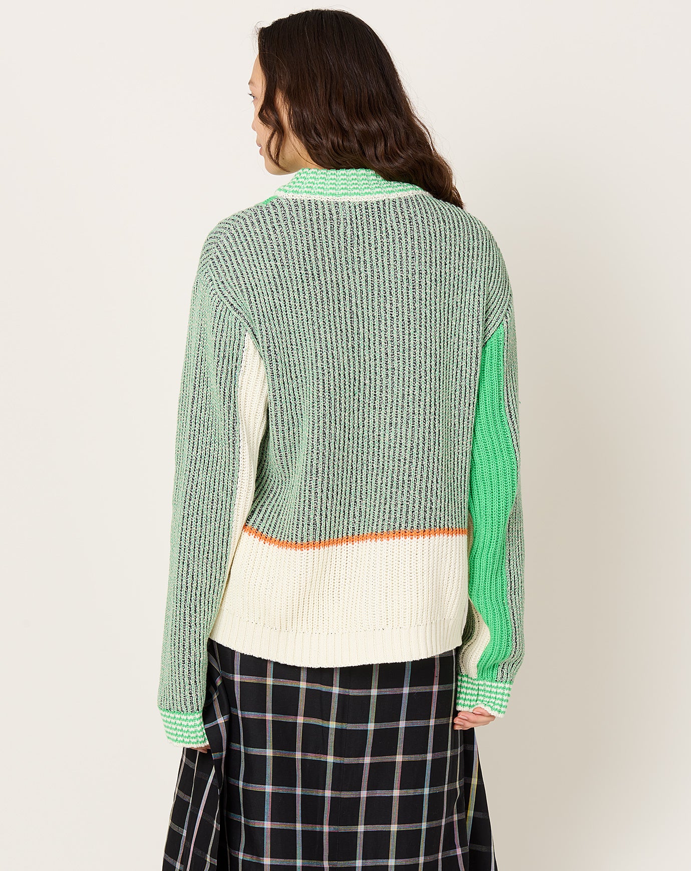 Henrik Vibskov Abundance Cardigan in Green Grey Denim
