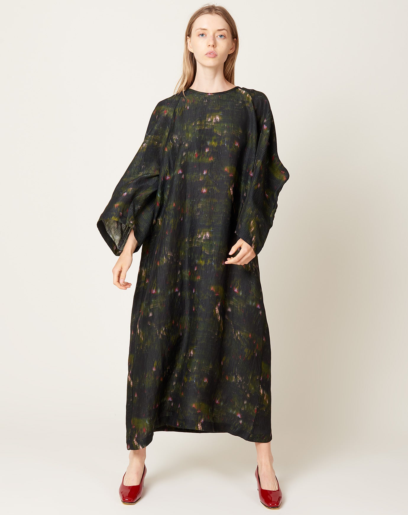 Henrik Vibskov Bind Silk Dress in Dark Bouquet