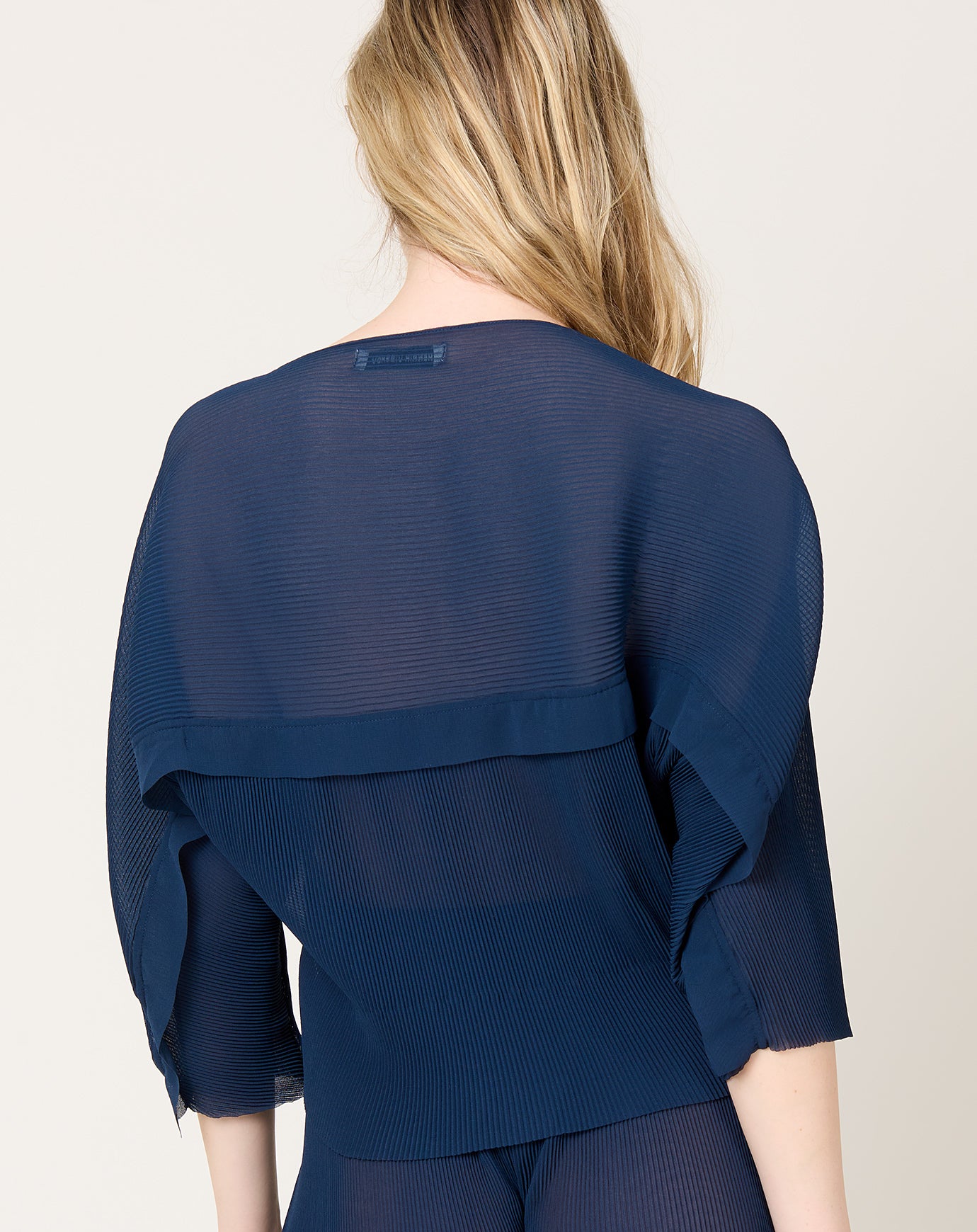 Henrik Vibskov Index Plisse Blouse in Dress Blue