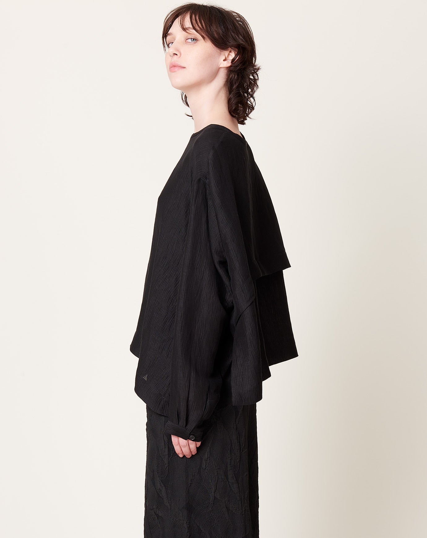 Henrik Vibskov Keyhole Silk Blouse in Black