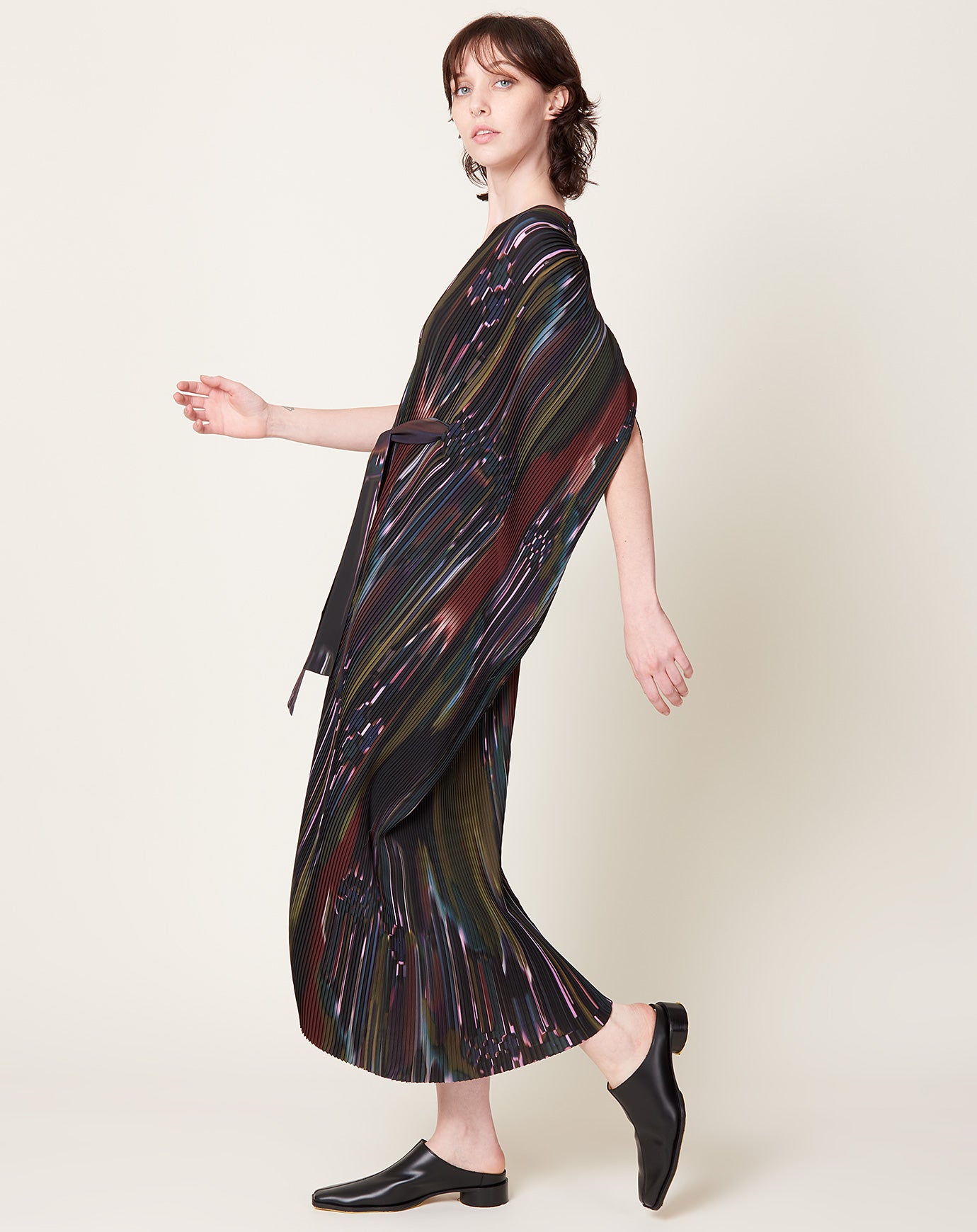 Henrik Vibskov Knight Plisse Kaftan in Dark Tetris Drips