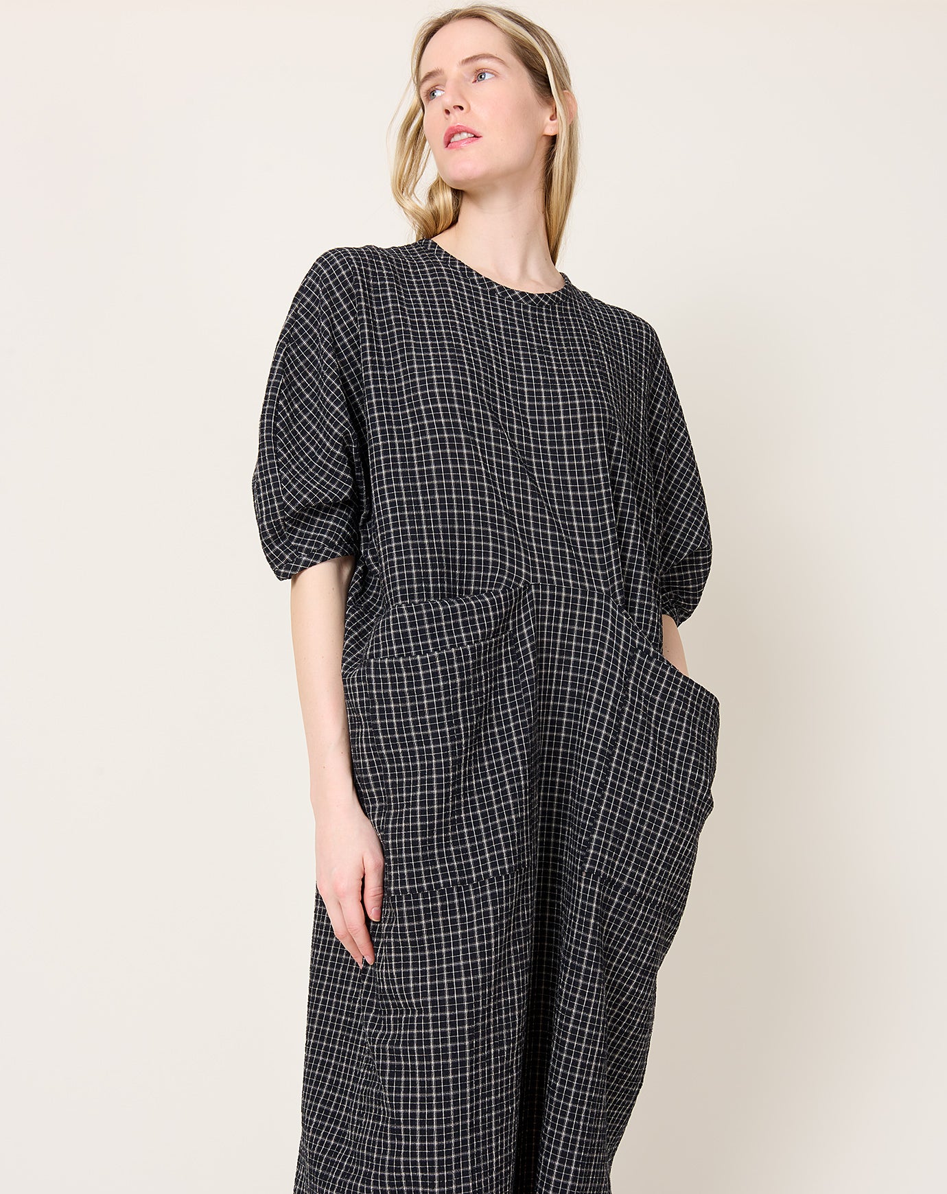 Henrik Vibskov Limp Dress in Black White Checks