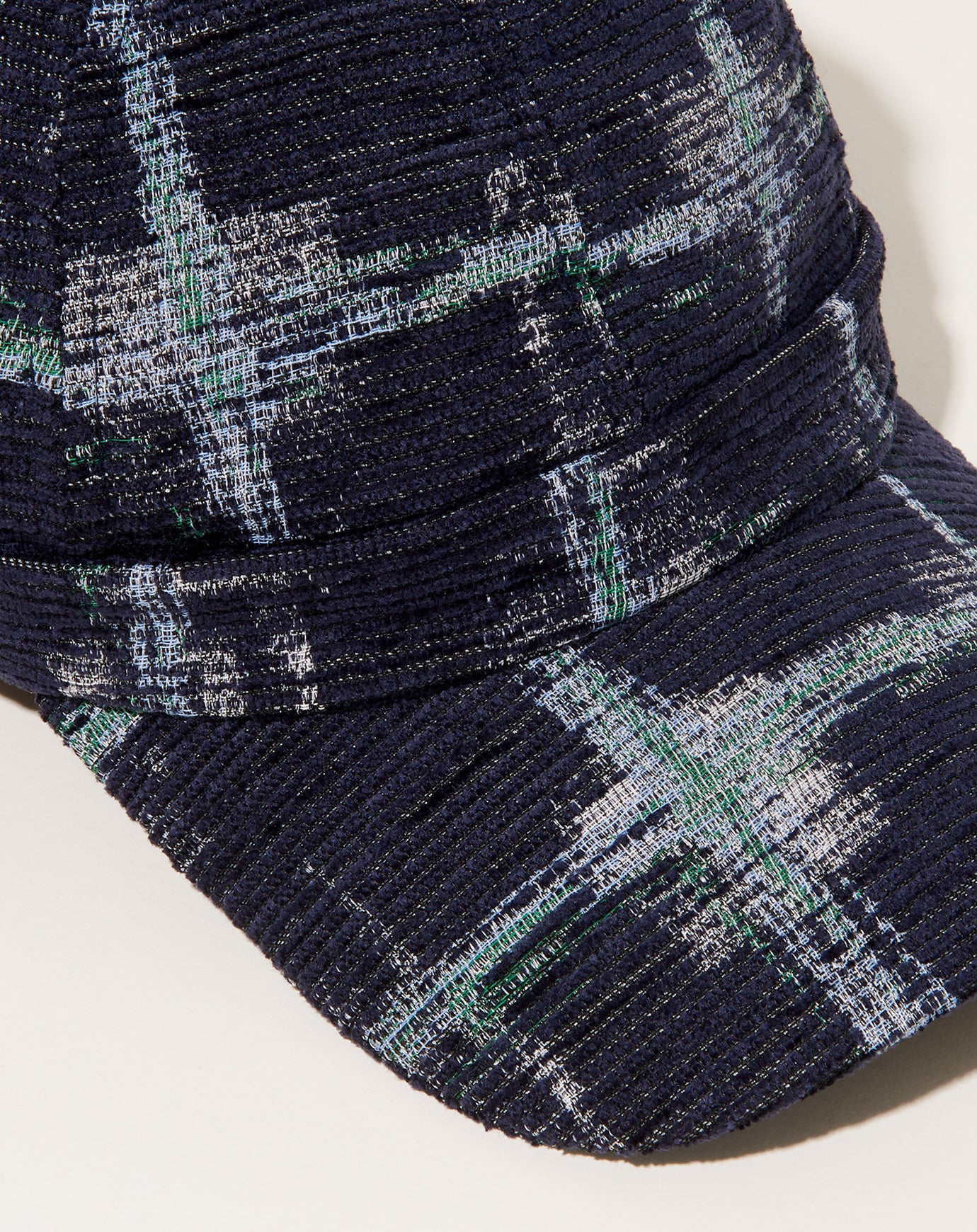 Henrik Vibskov Sausage Cap in Dark Shibori Grid