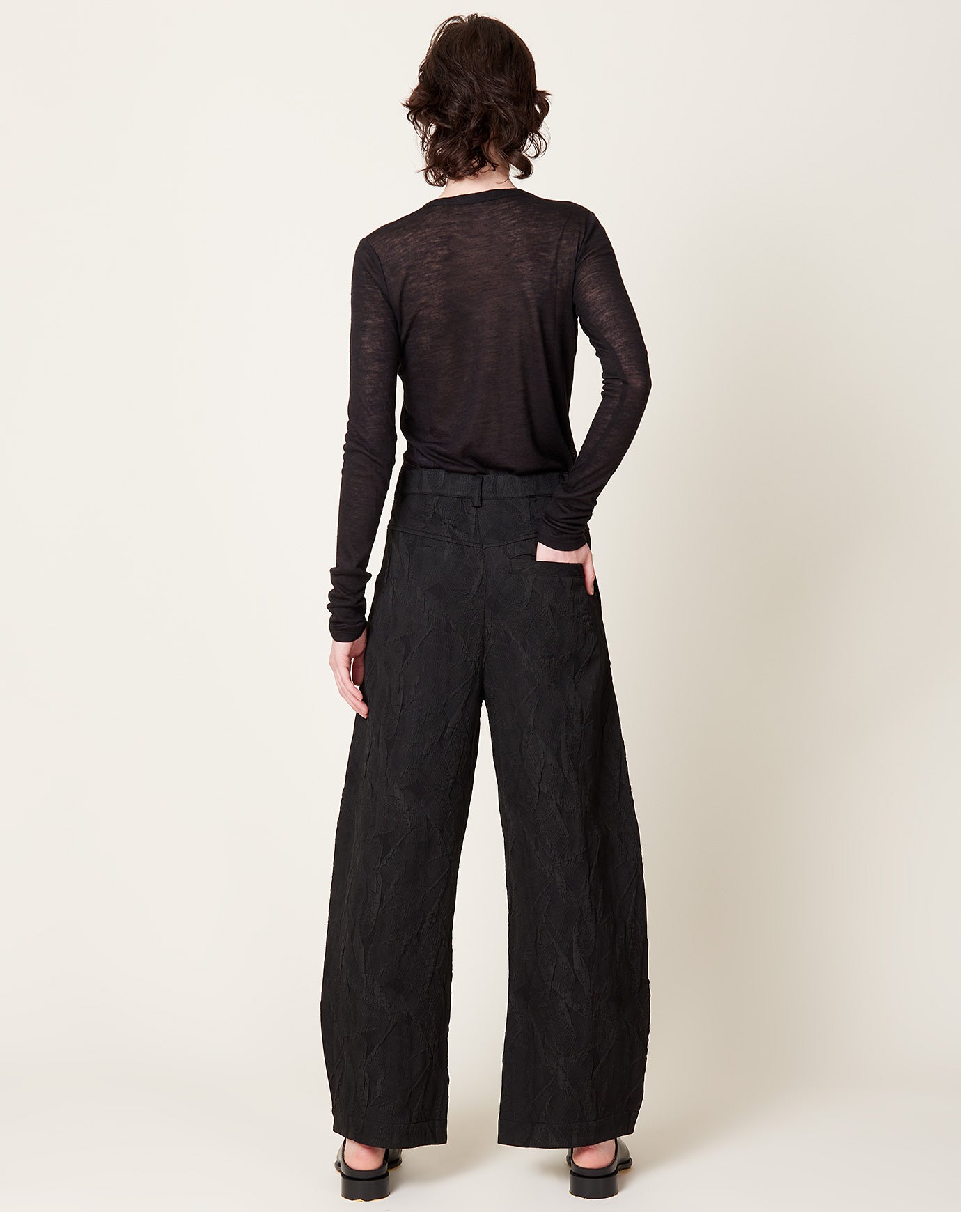 Henrik Vibskov Shade Suiting Pants in Black Shadow Lines