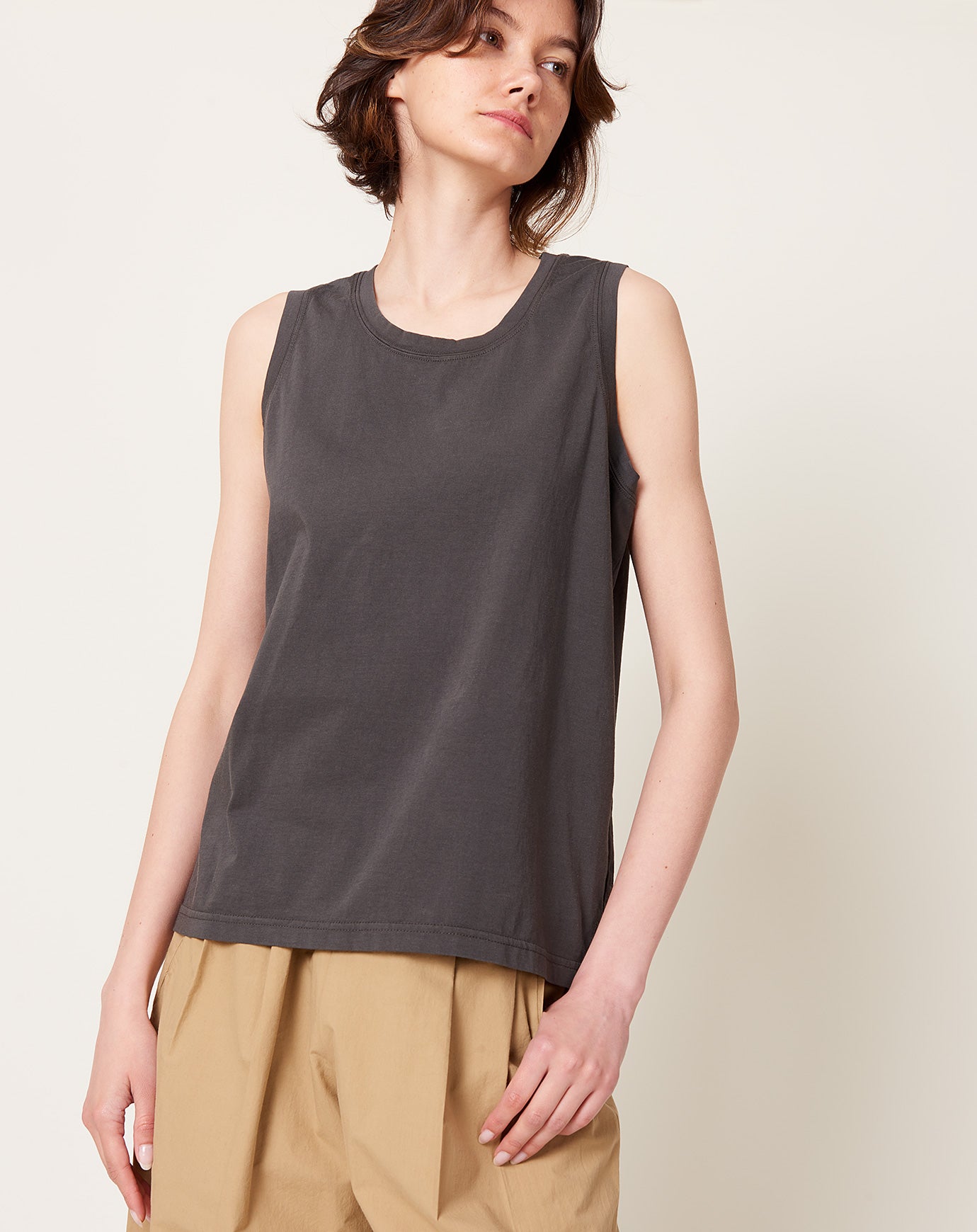 Ichi Antiquités Tank Top in Charcoal