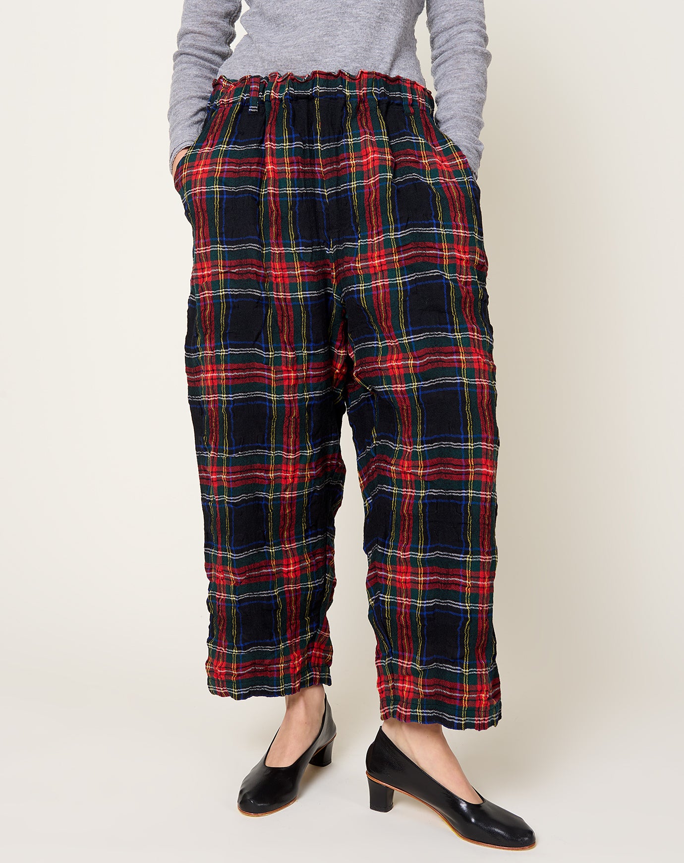 Ichi Antiquités Tartan Pants in Black