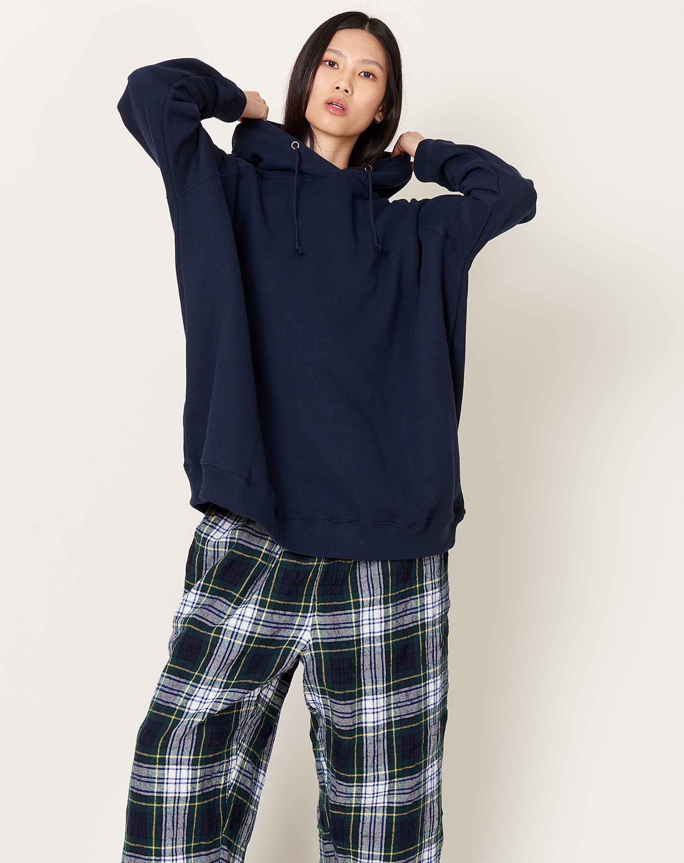 Ichi Antiquités French Terry Hoodie in Navy