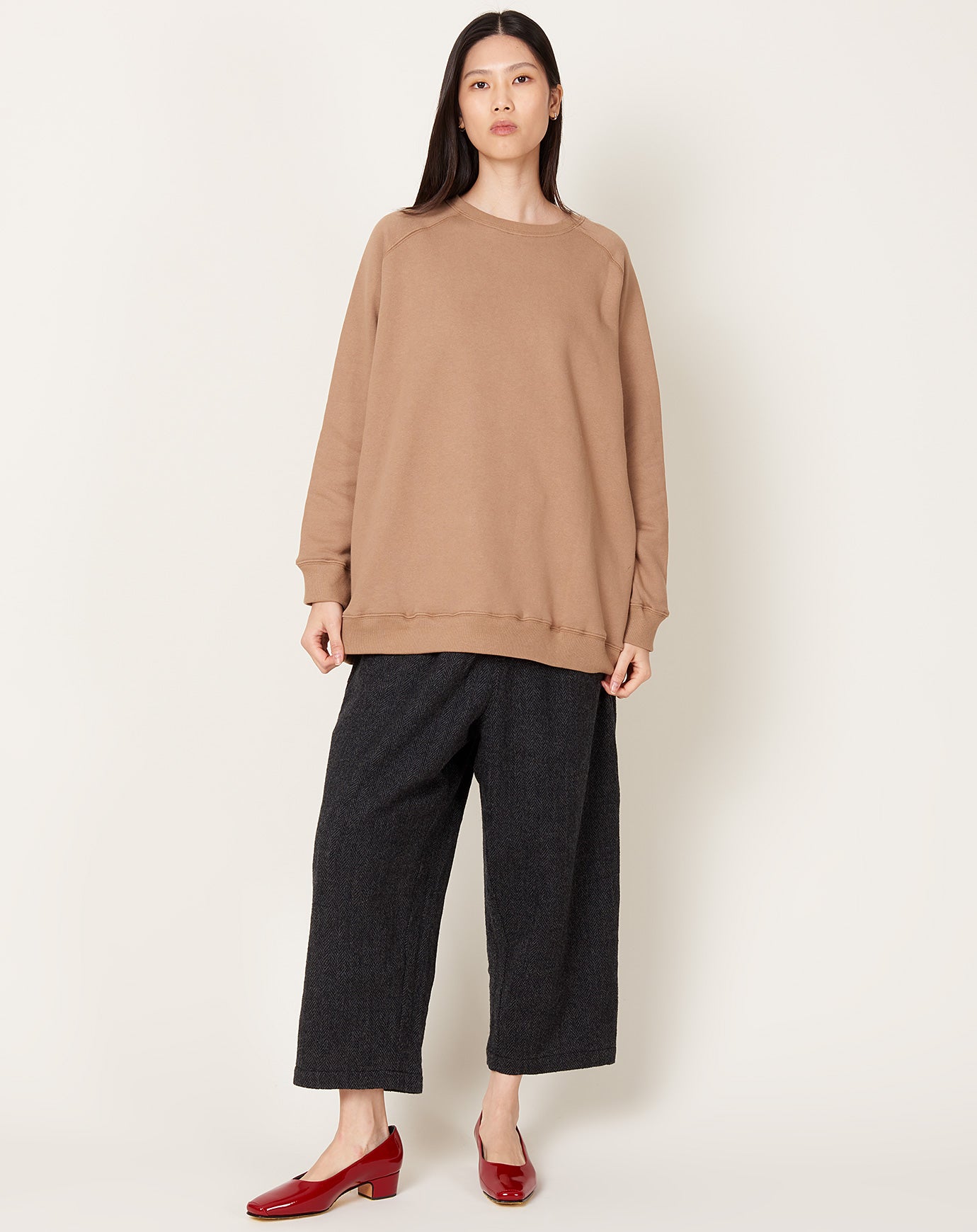 Ichi Antiquités French Terry Pullover in Beige