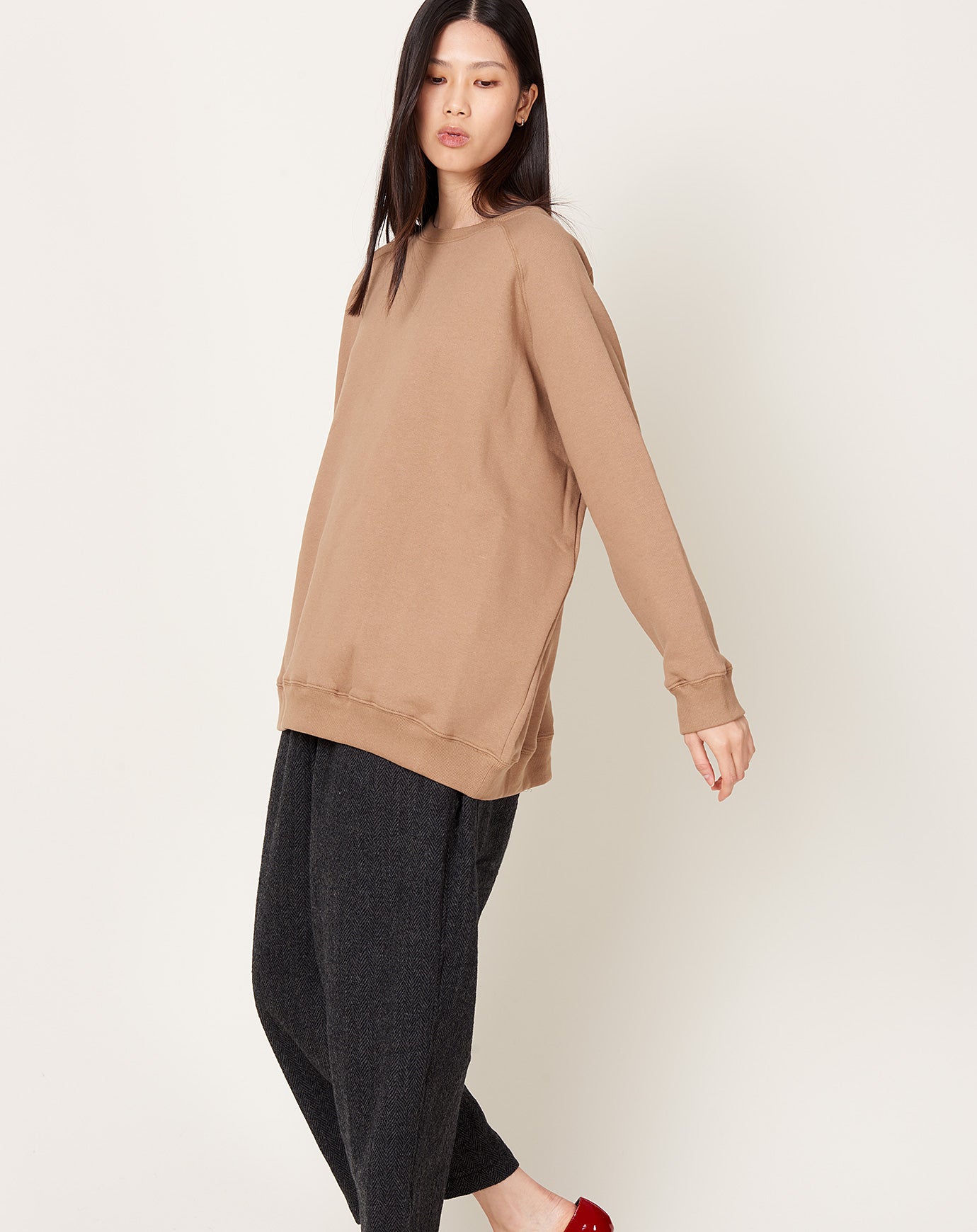 Ichi Antiquités French Terry Pullover in Beige