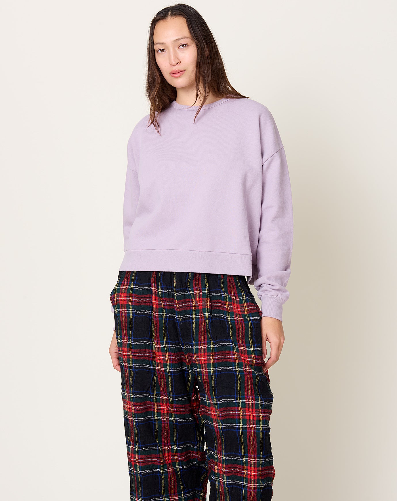 Ichi Antiquités French Terry Pullover in Lavender
