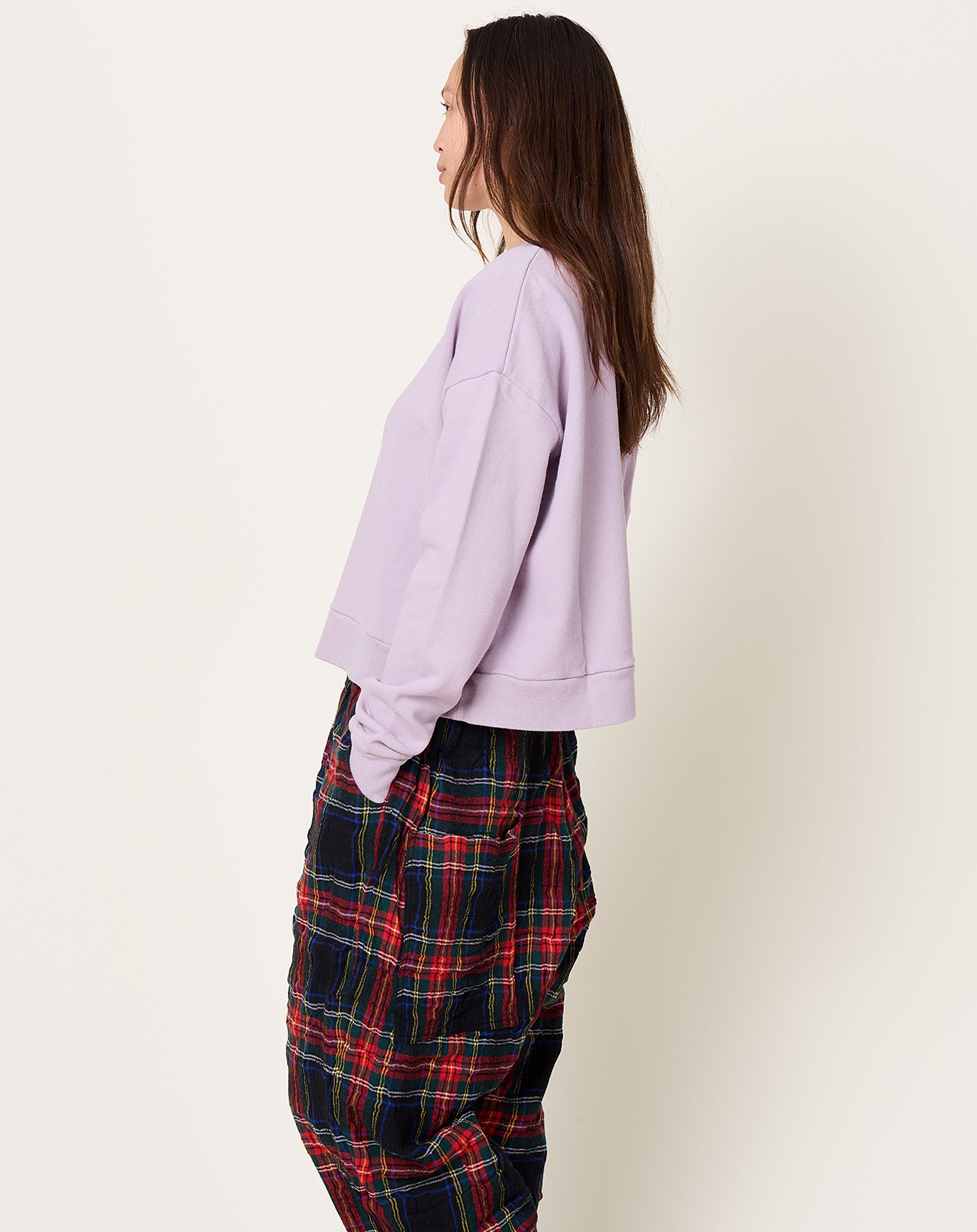 Ichi Antiquités French Terry Pullover in Lavender