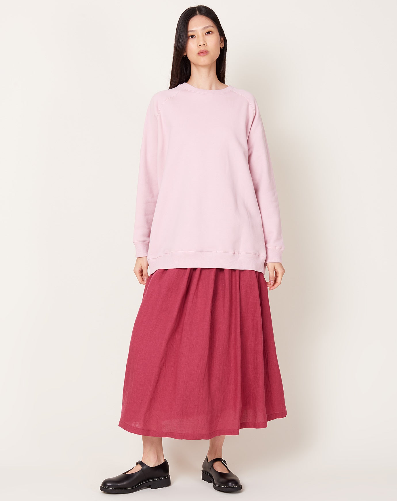 Ichi Antiquités French Terry Pullover in Pink