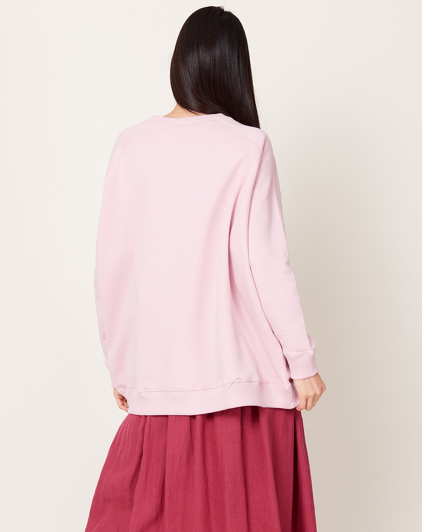 Ichi Antiquités French Terry Pullover in Pink