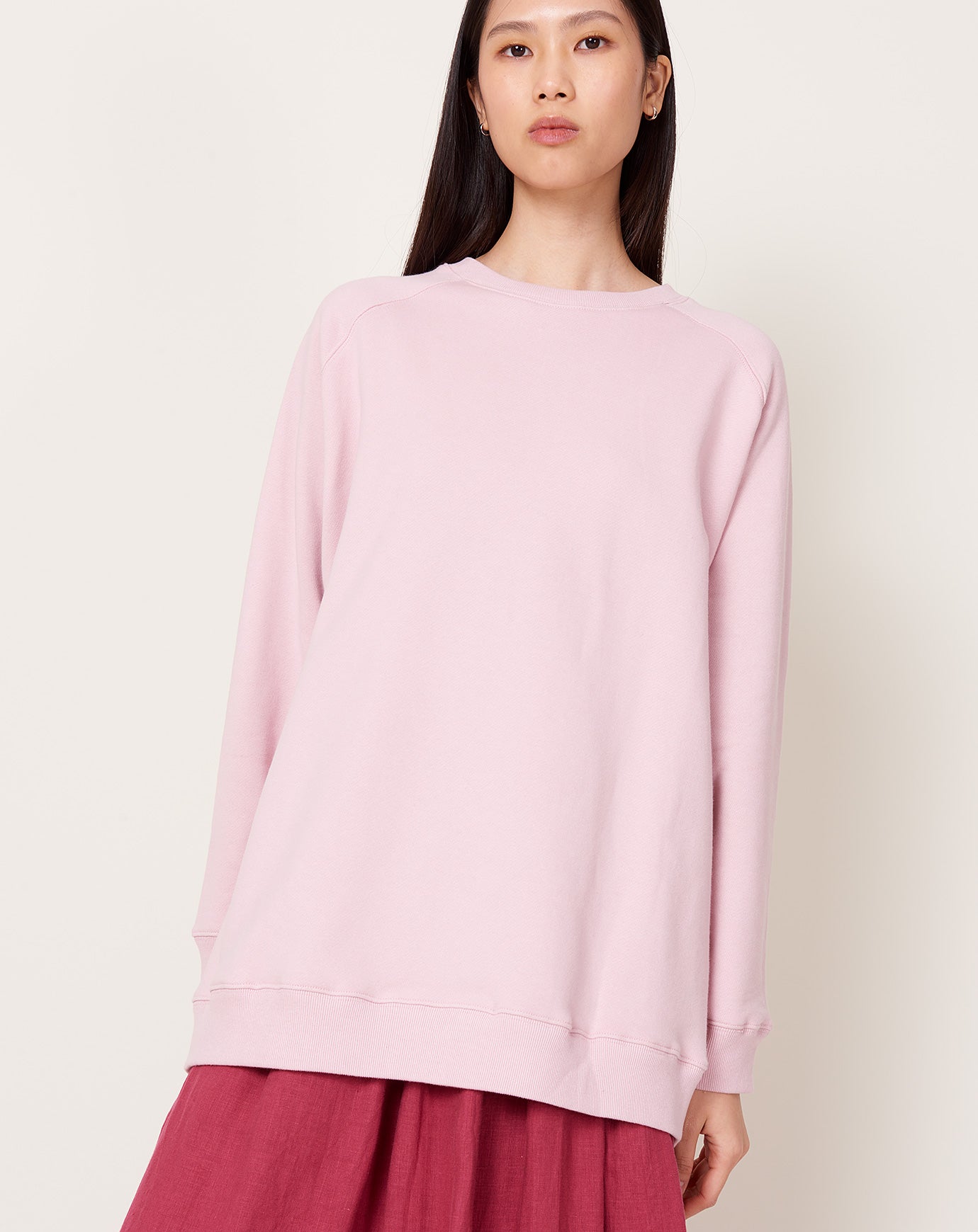 Ichi Antiquités French Terry Pullover in Pink